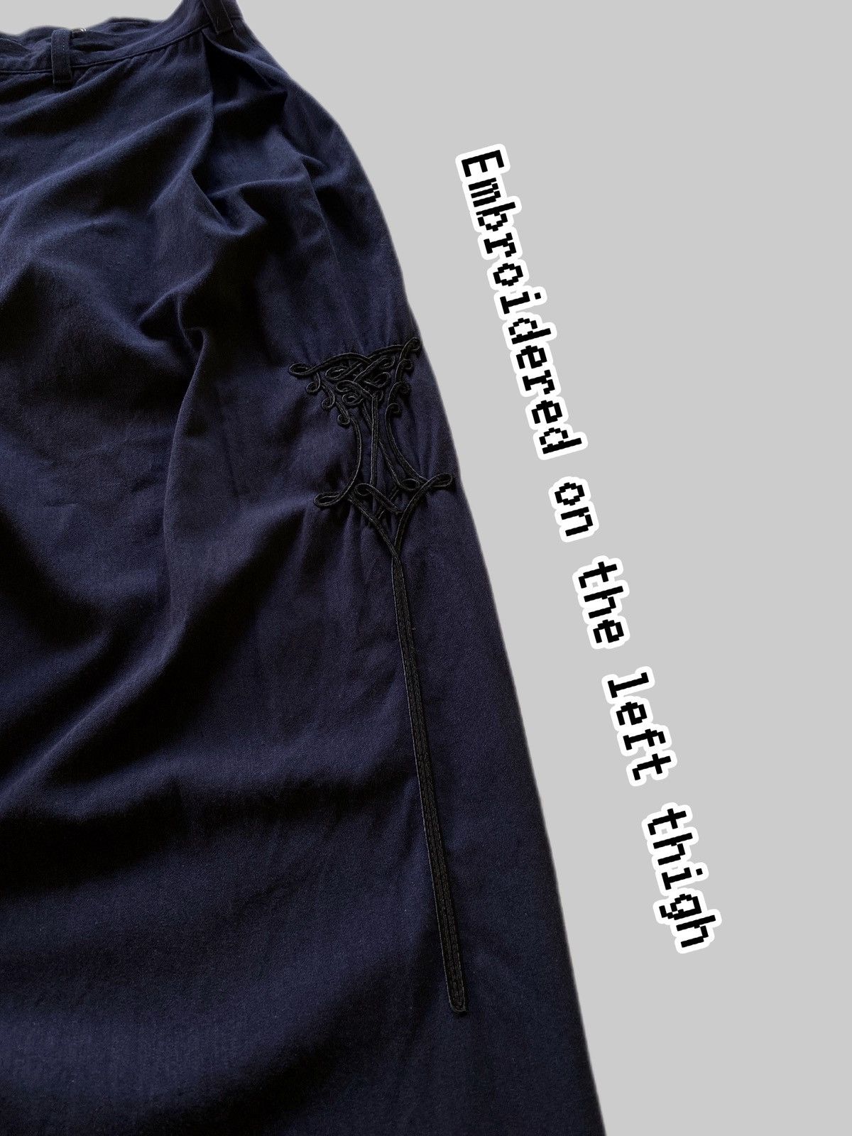 Yohji Yamamoto Y’s Yohji Yamamoto Embroidered Wide Pants Size US 30 / EU 46 - 4 Thumbnail