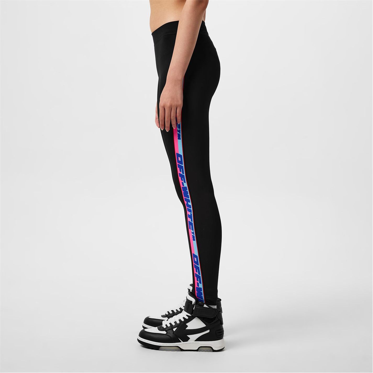 Off-White o1g2r1mq1224 Logo Stretch Legging in Black Size 25" / US 0 / IT 36 - 5 Thumbnail