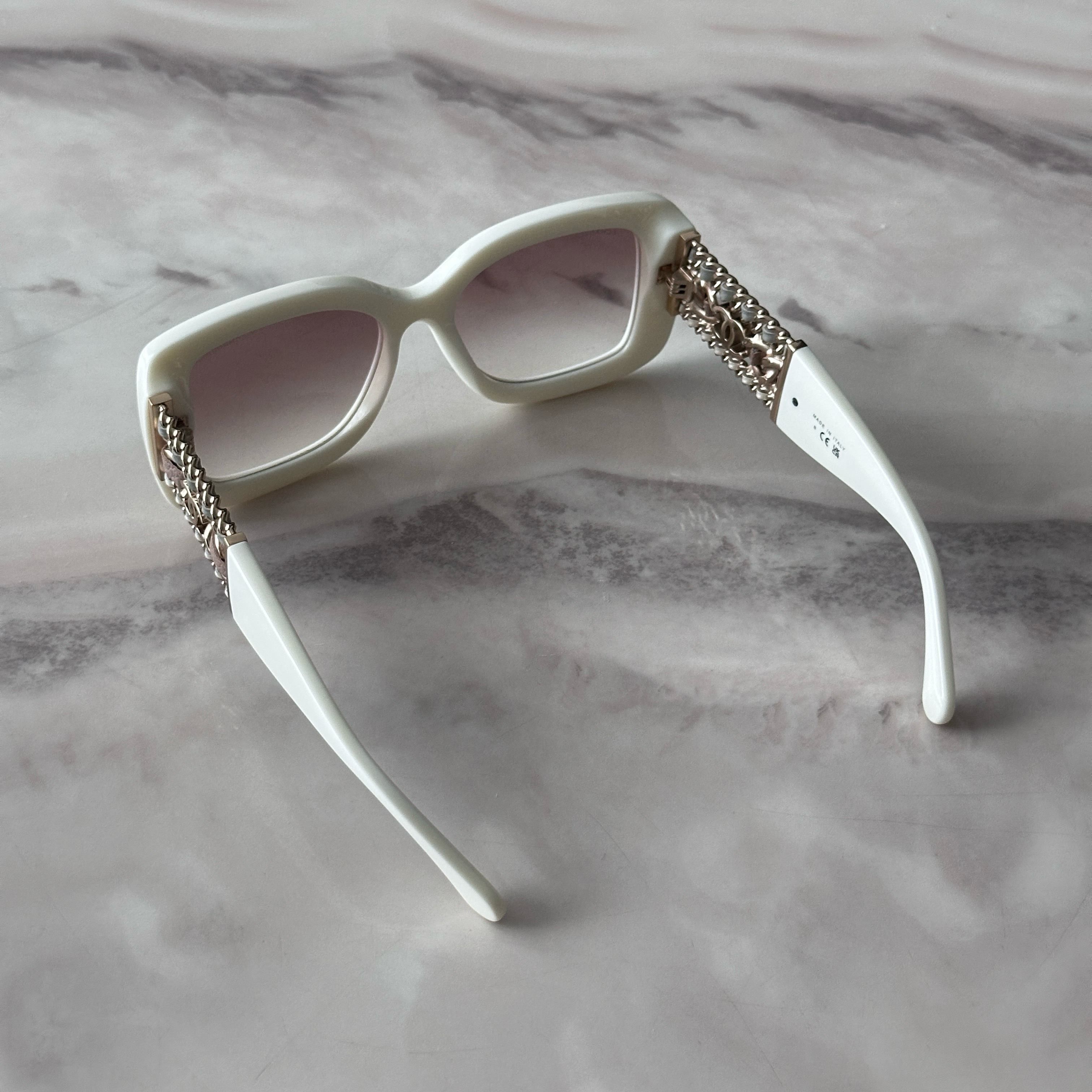 Chanel CHANEL 0CH5535Q 125513 WHITE BROWN Size ONE SIZE - 6 Thumbnail