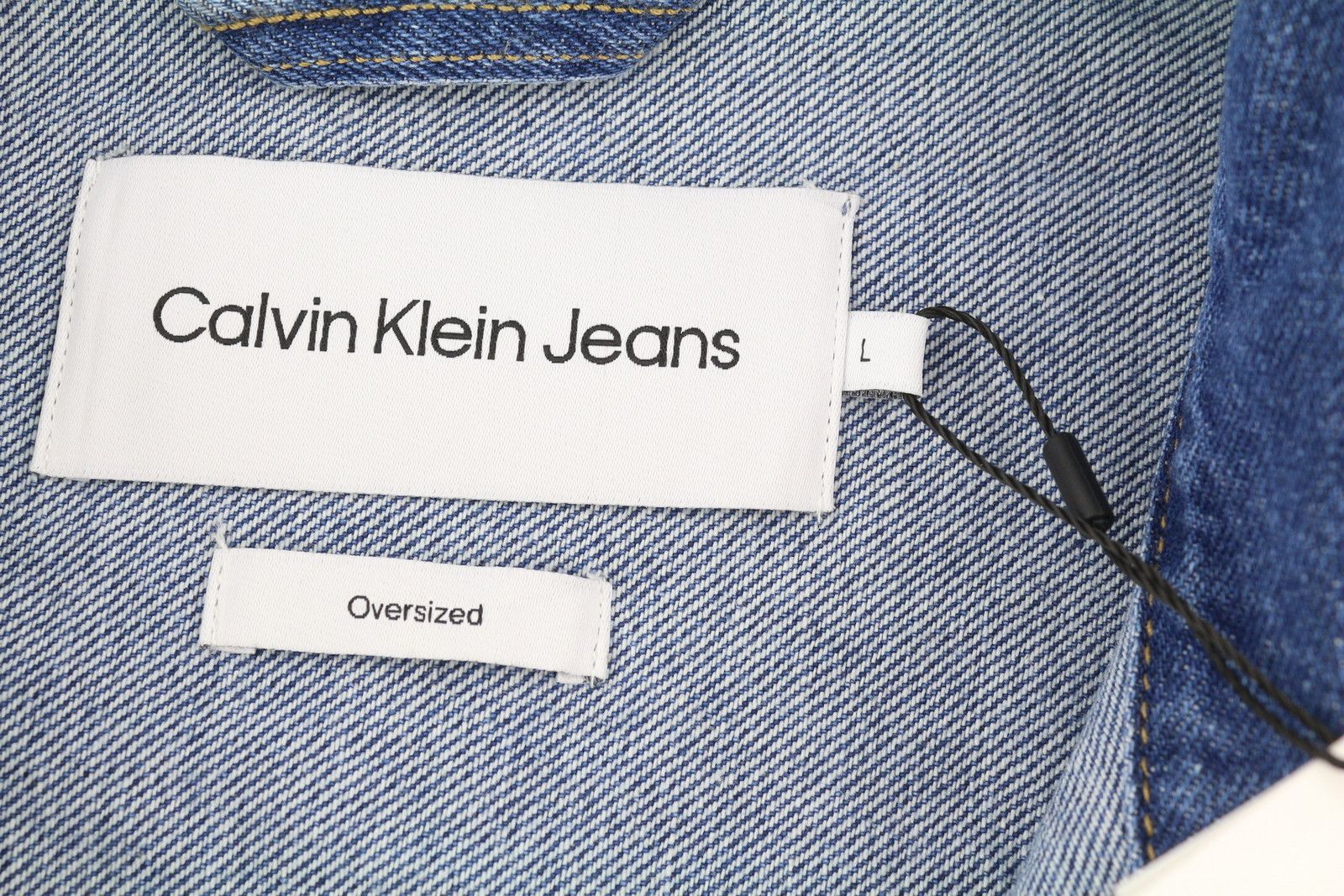 Calvin Klein L Denim Blue Trucker Oversized Snap Buttons Jacket 85026 Size US L / EU 52-54 / 3 - 10 Thumbnail