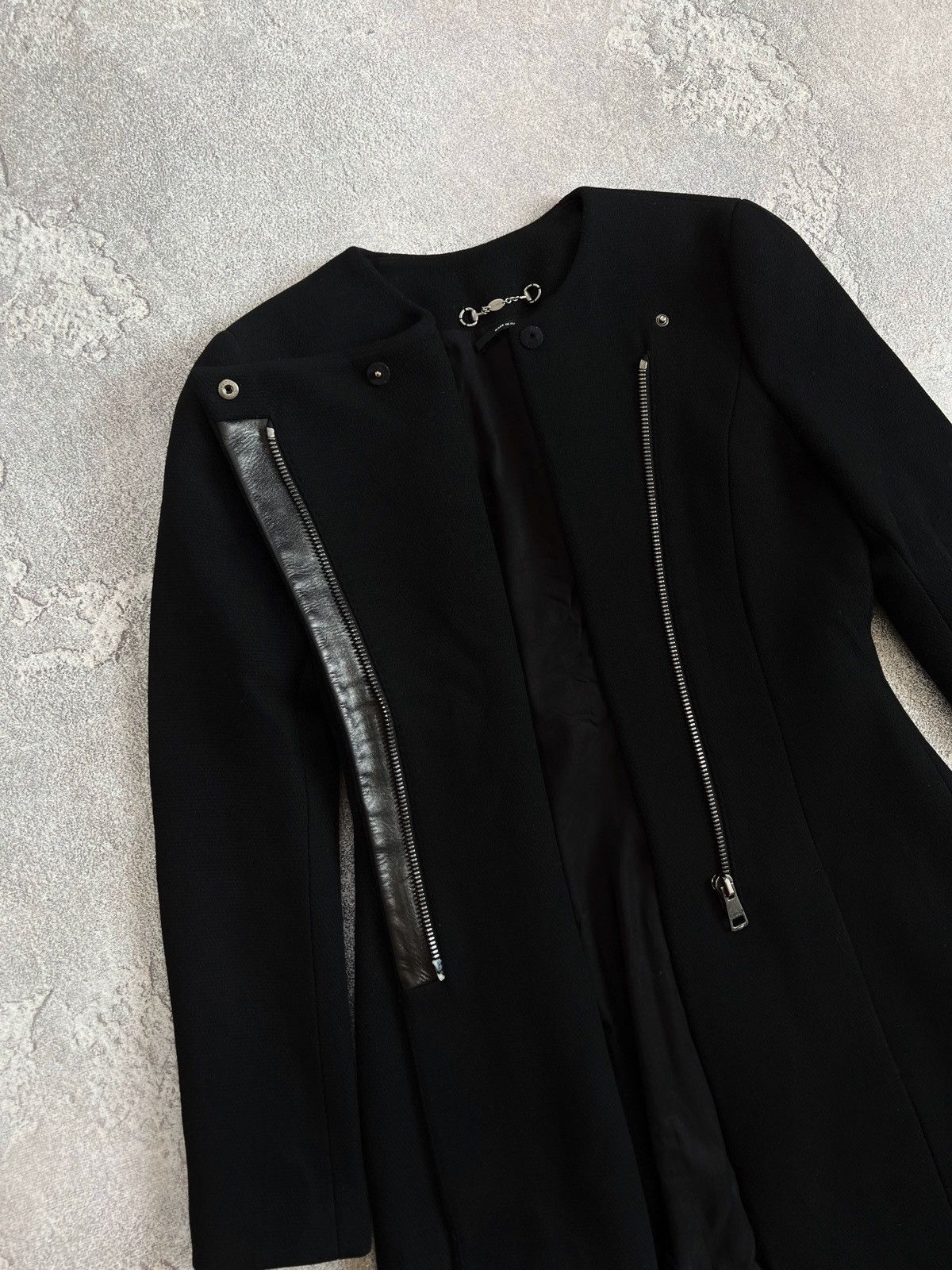 Gucci Gucci Black Wool Coat Sz 38 Zip Long Jacket Classic Elegant Size XS / US 0-2 / IT 36-38 - 7 Thumbnail