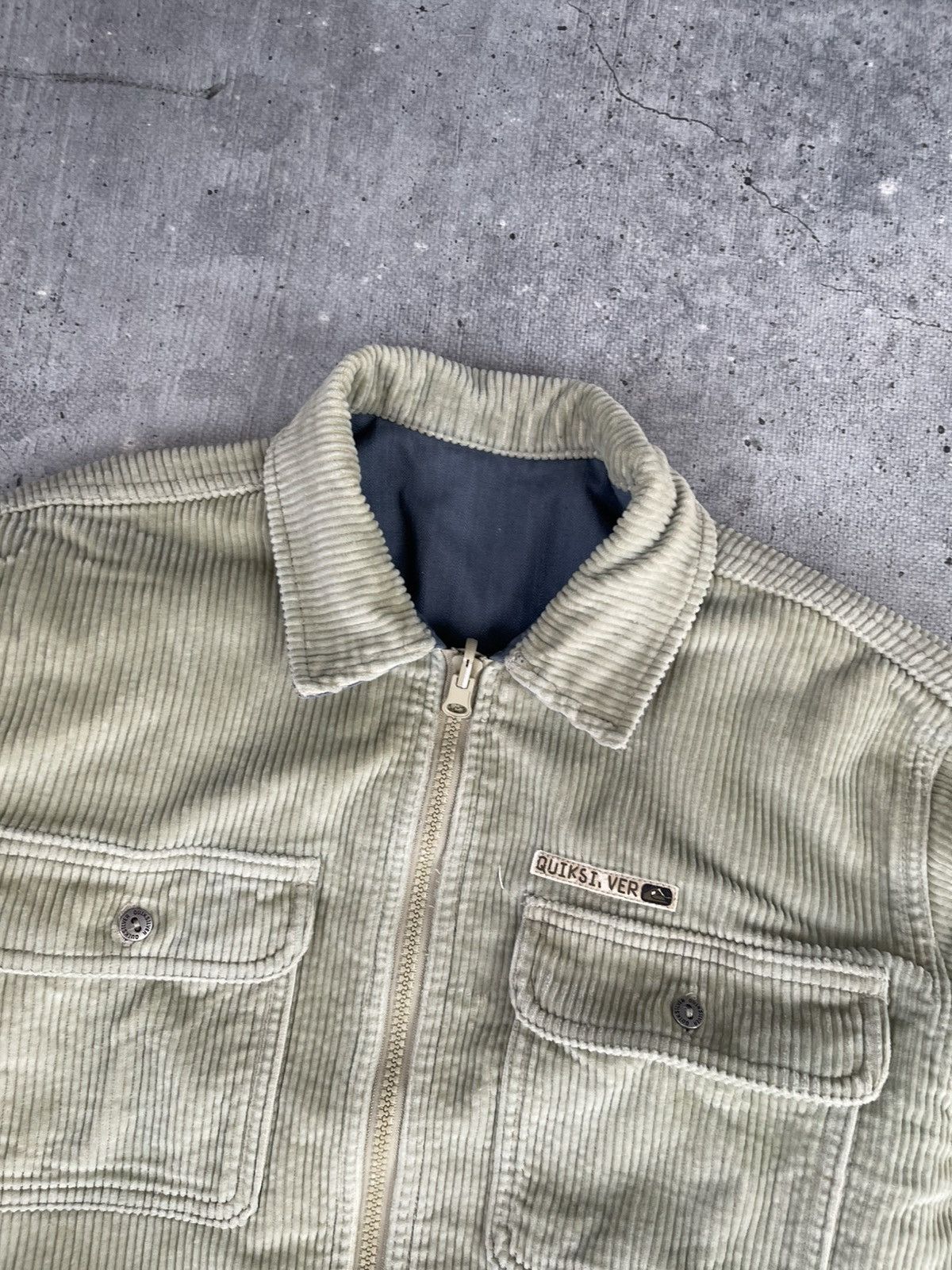 Quiksilver Vintage Quiksilver Big Logo Two Sided Corduroy Y2K Jacket Size US XS / EU 42 / 0 - 11 Thumbnail