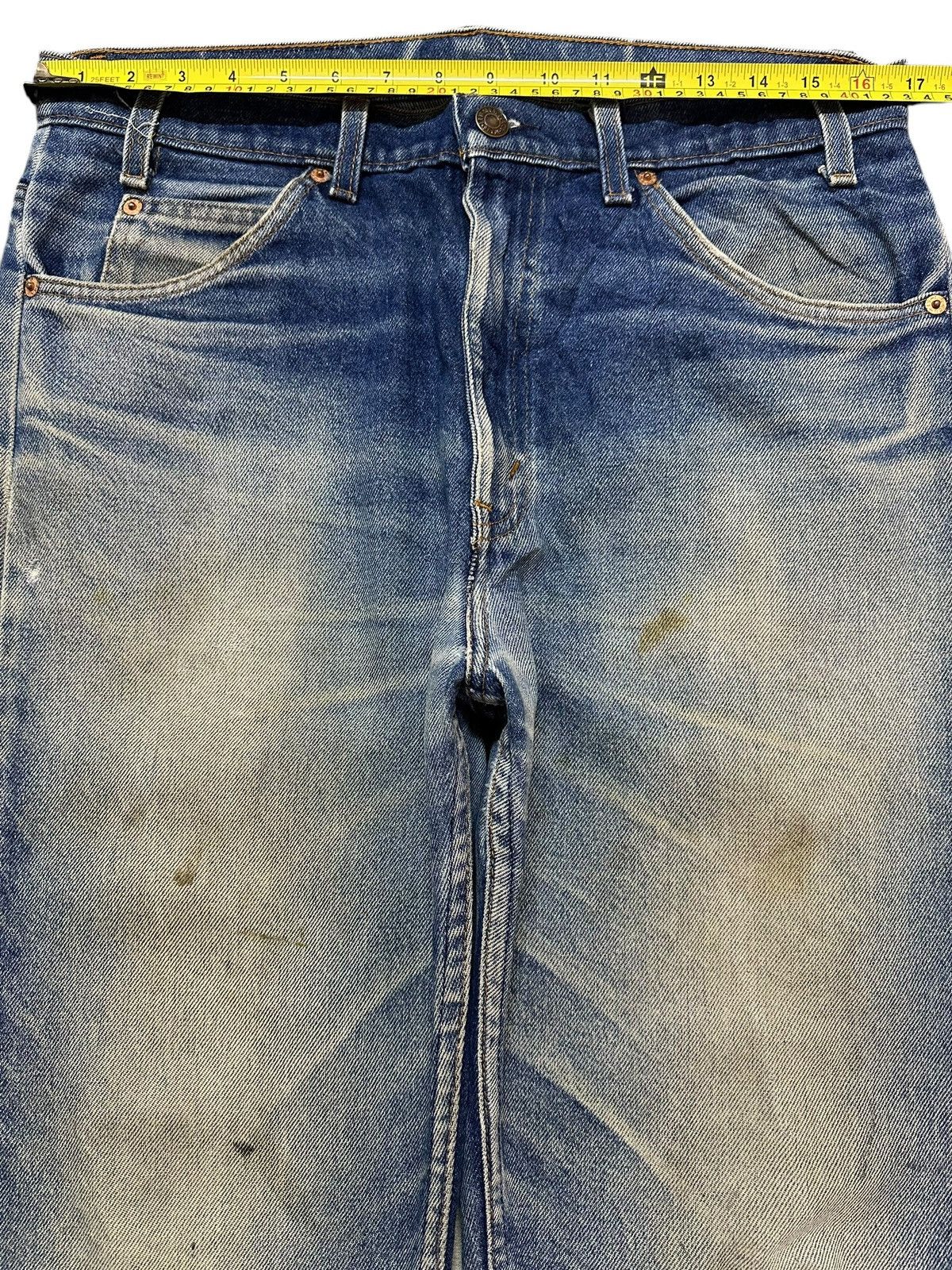 Levi's Vintage 80s Levis Orange Tab Faded Wash Distress Jeans Size US 33 - 10 Thumbnail