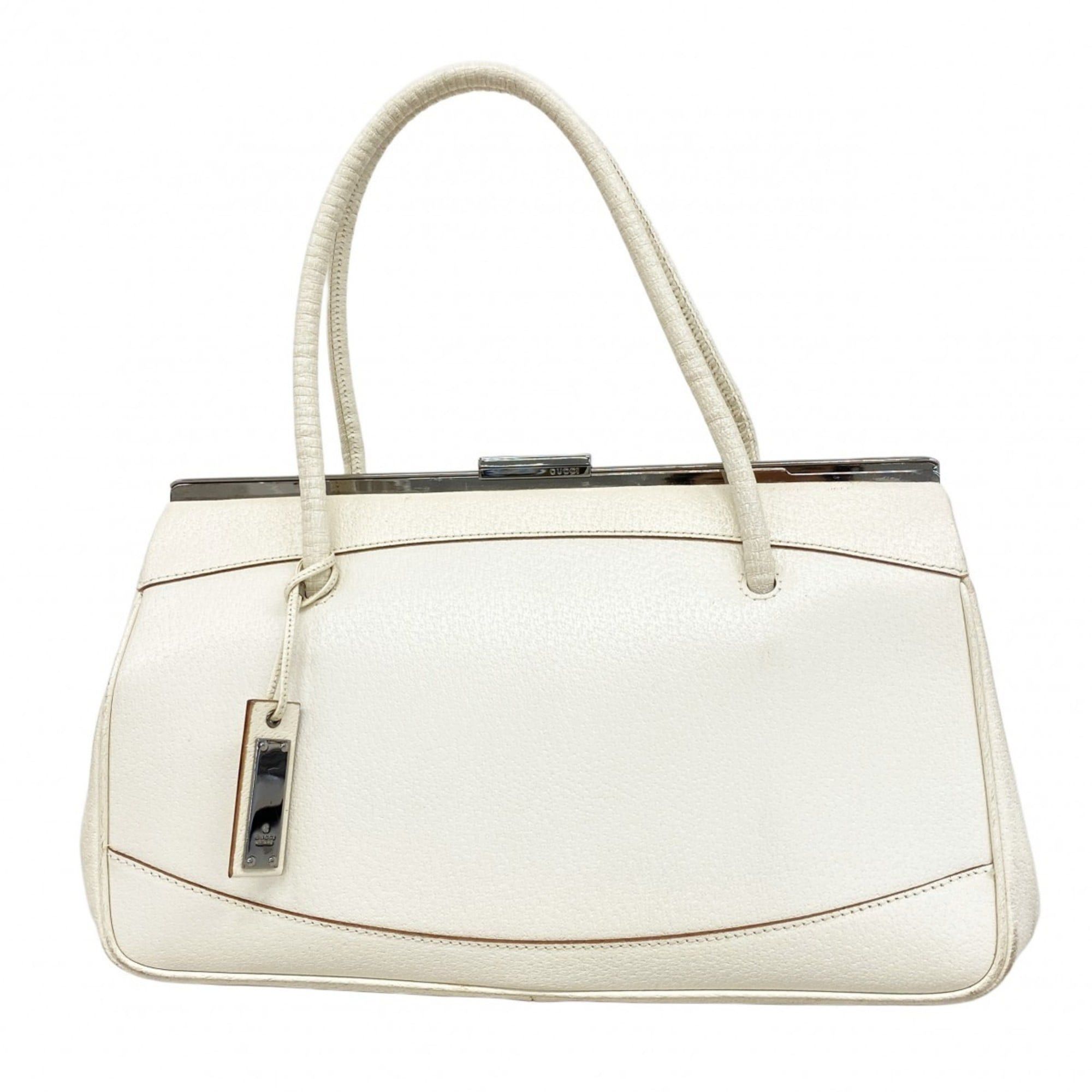 Gucci Handbag 92726 Leather White Women's