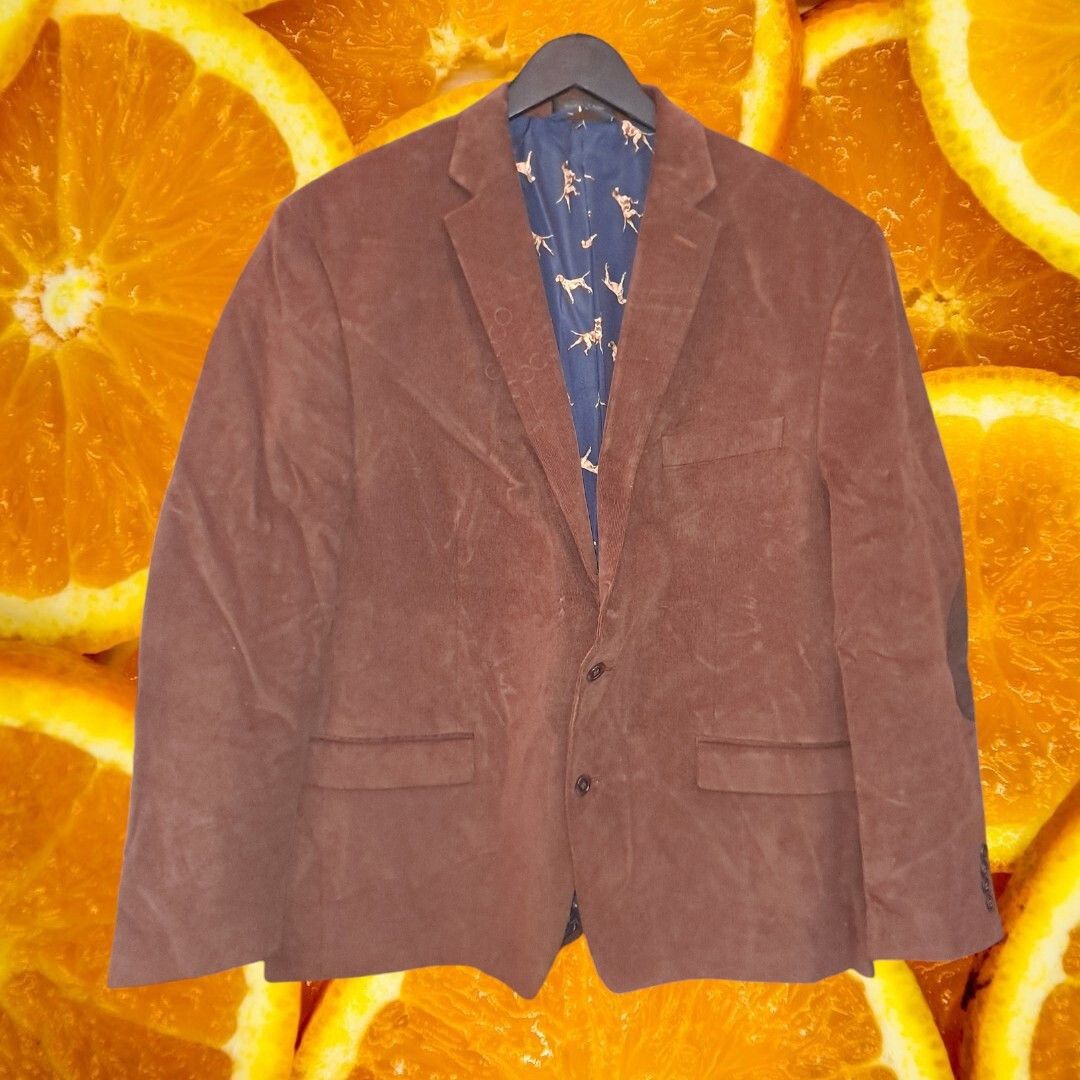 Lauren Ralph Lauren Lauren Ralph Lauren Brown Corduroy Blazer with Reinforced El Size 46R - 9 Thumbnail