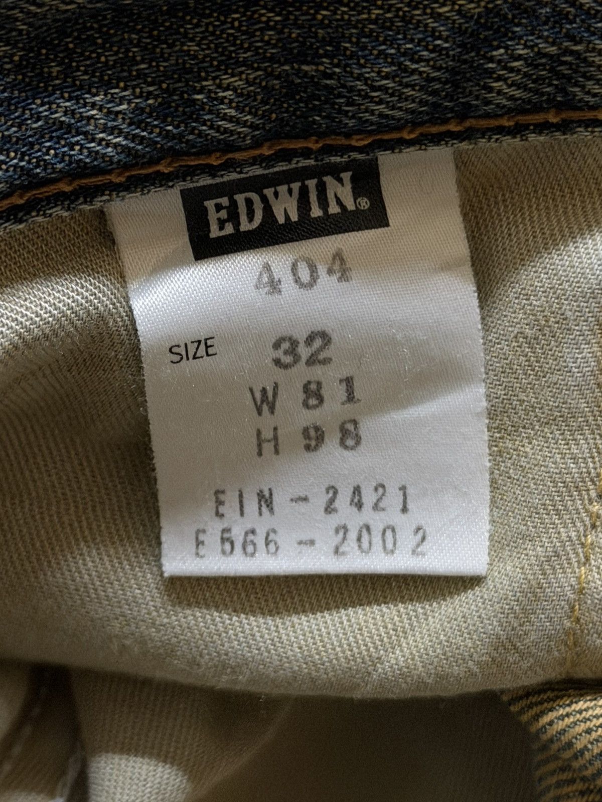 Edwin Vintage 90s Edwin 404 Faded Wash Relaxed Wide Leg Jeans Size US 33 - 7 Thumbnail