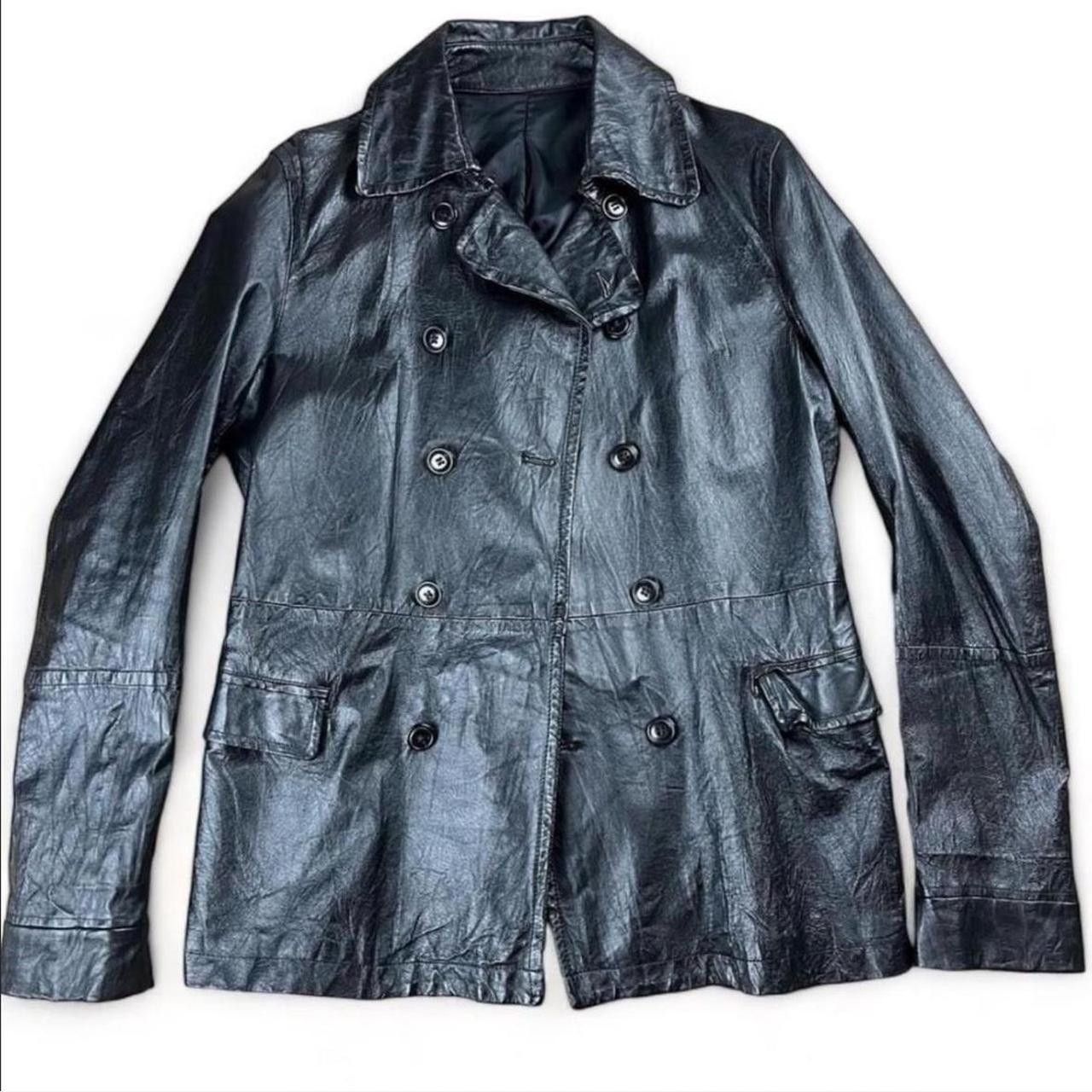 Japanese Brand 291295=HOMME Leather Coat Size US M / EU 48-50 / 2 - 1 Thumbnail