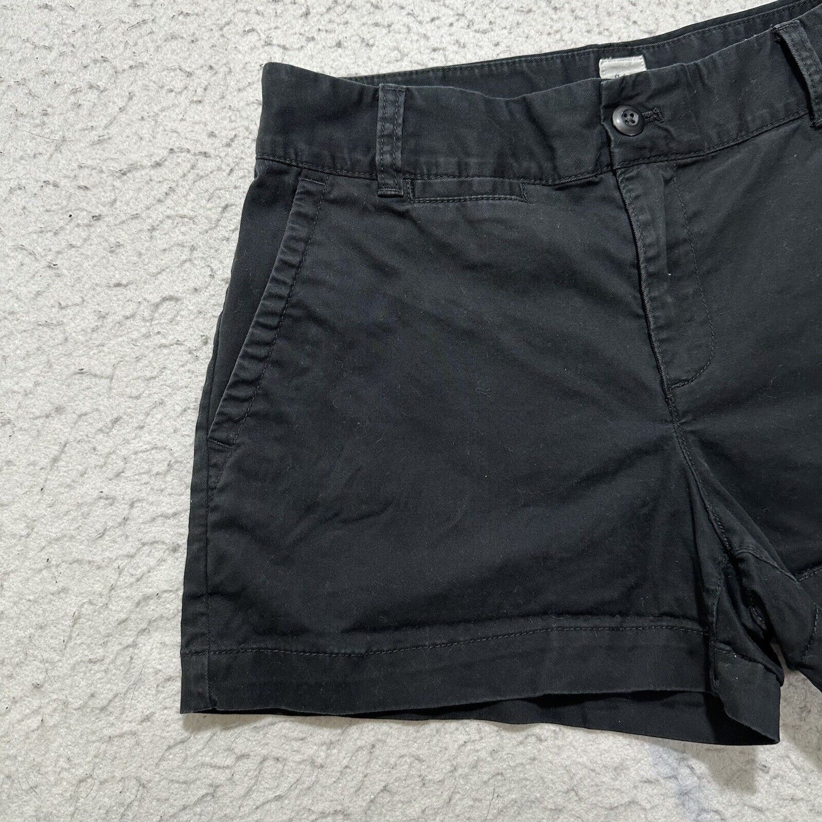Gap GAP Petite 2 3" Inseam Khaki Shorts Black Chino Mid Rise 2P Size 26" / US 2 / IT 38 - 3 Thumbnail