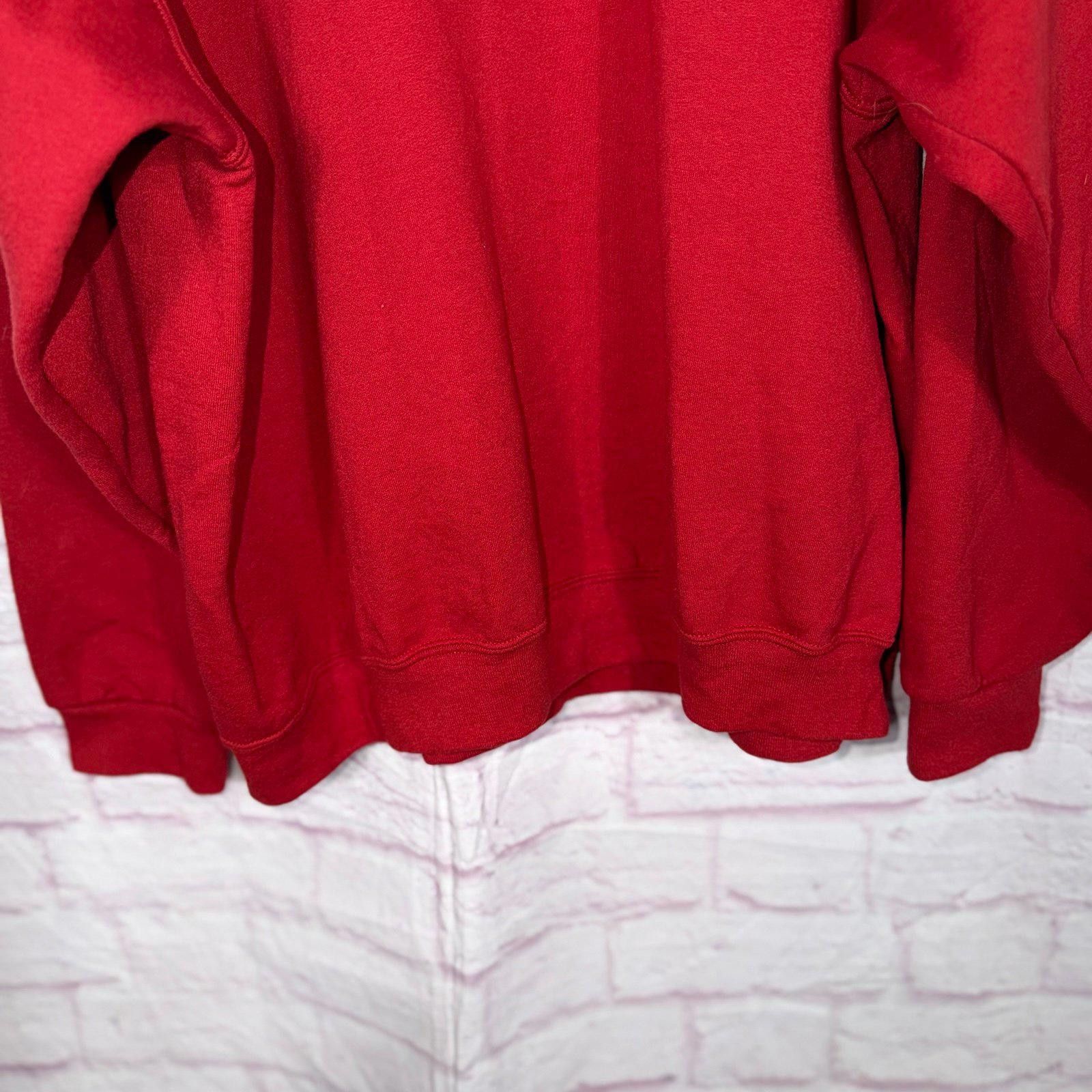 Jerzees Jerzees NuBlend Red Crewneck Sweatshirt 3XL Size 3XL / US 20-22 - 5 Thumbnail