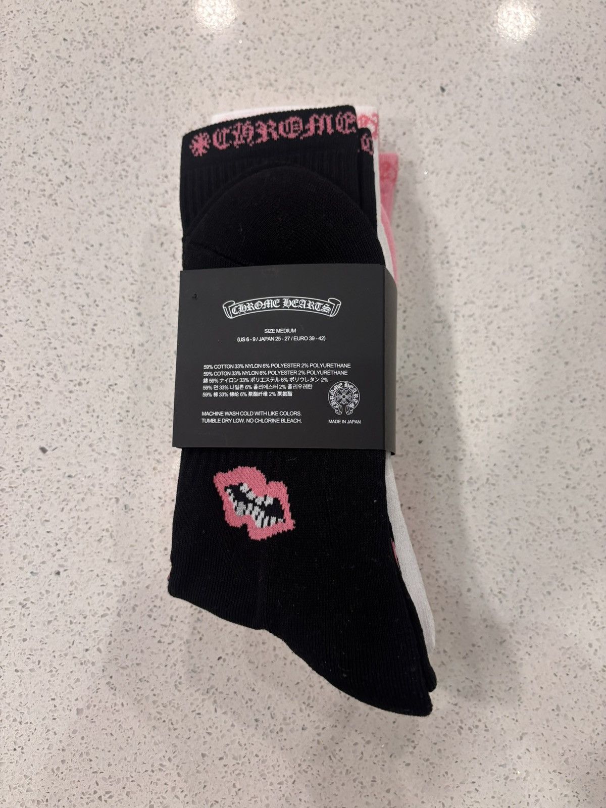 Chrome Hearts Chrome Hearts Socks 3 Pack Chomper, Etc Size ONE SIZE - 5 Thumbnail