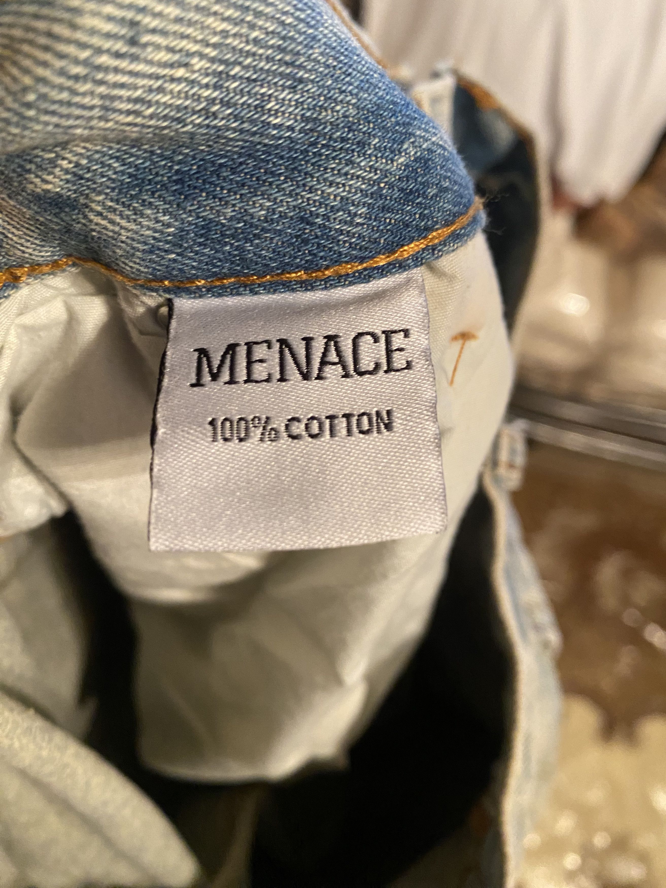 Menace MENACE LA DISTRESSED STENCIL DENIM PANTS Size US 32 / EU 48 - 7 Thumbnail