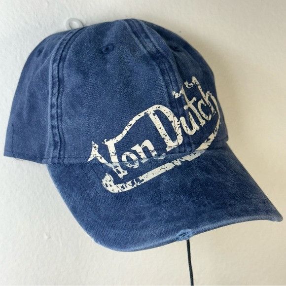 Designer × Von Dutch NWT VON DUTCH NAVY DISTRESSED DAD HAT Size ONE SIZE - 3 Thumbnail