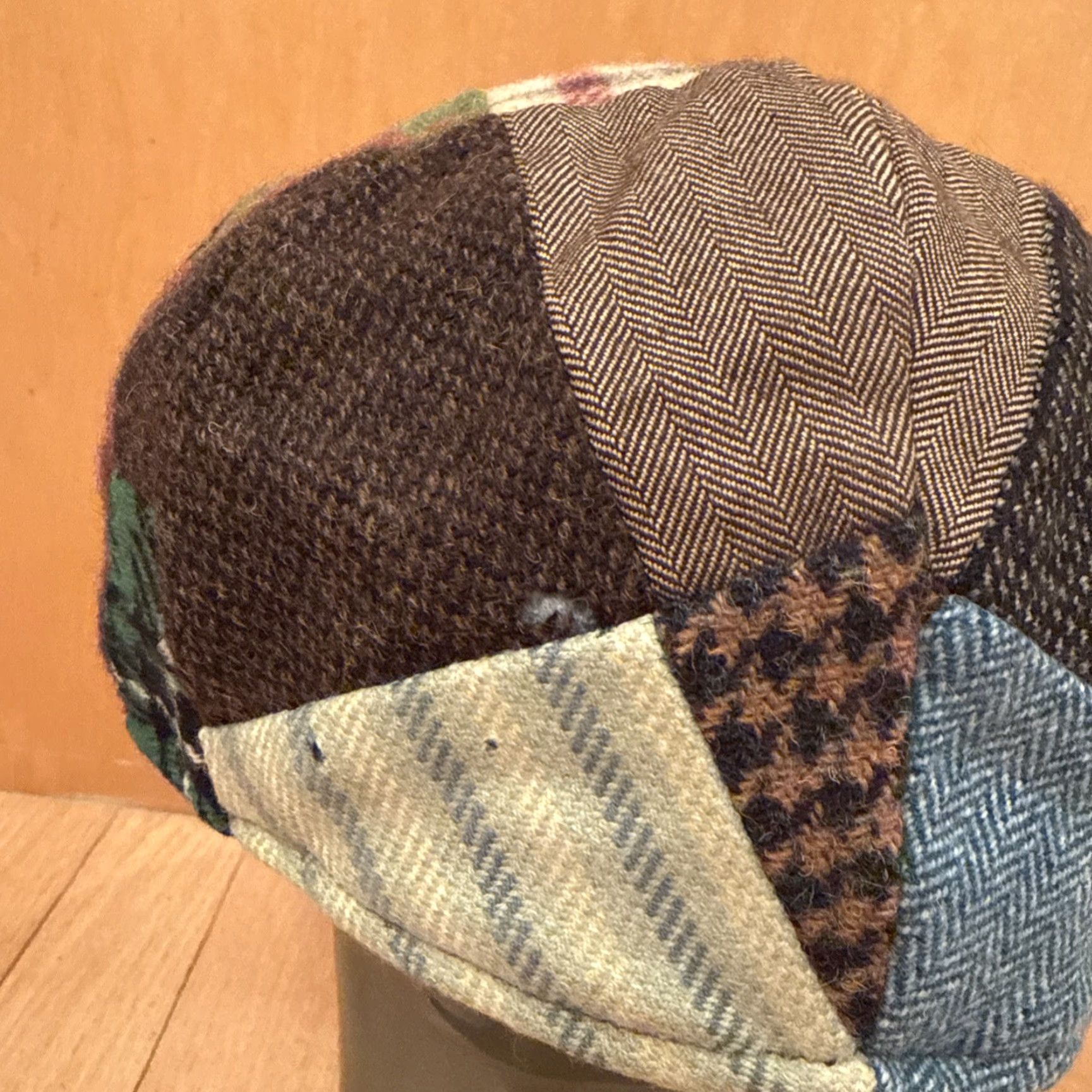 Orvis VINTAGE Orvis Hat Cap Newsboy L Wool Patchwork Made Ireland Peaky Blinders Men Size ONE SIZE - 5 Thumbnail