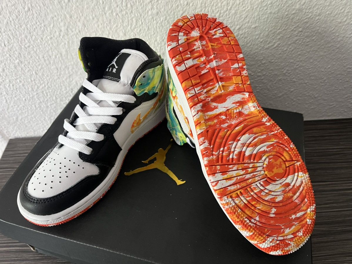 Nike Air Jordan 1 Mid “Paint Drip” Size US 6 / IT 36 - 2 Thumbnail