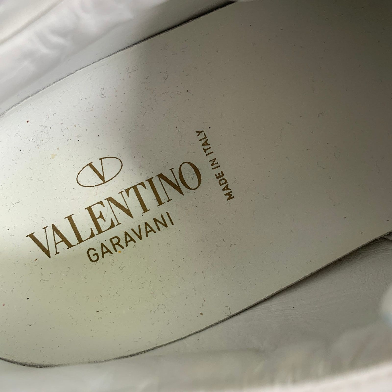 Valentino VALENTINO Size 9 White Studded Leather Strap Sneakers Size US 9 / EU 42 - 9 Thumbnail