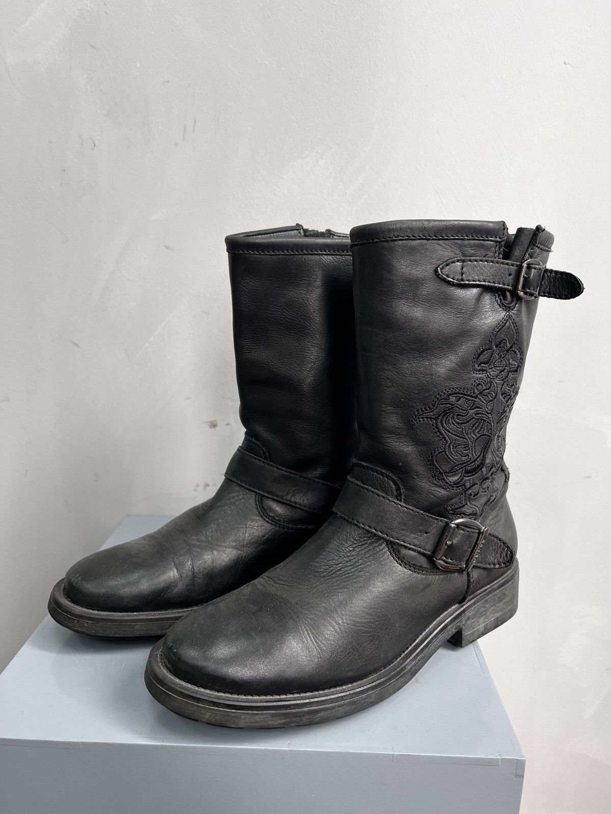 Designer × Guess ENGENDERED GUESS LEATHER HIGH BOOTS GUIDI STYLE Size US 9 / IT 39 - 6 Thumbnail