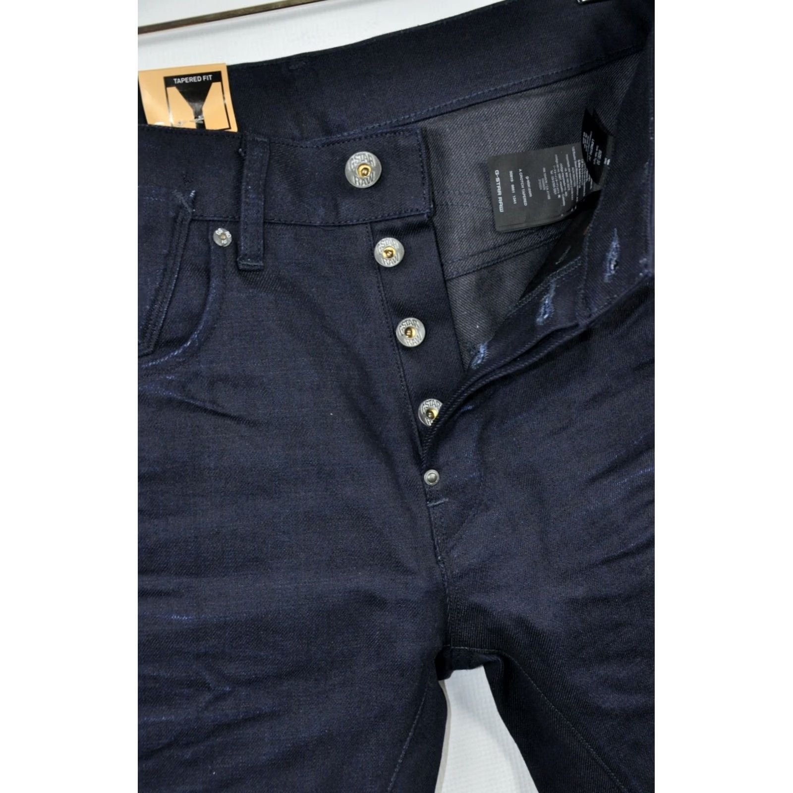 G-Star G-Star A Crotch Tapered Jeans Mens W30/L34 Blue Denim 5-Pocket Classic Regular Fit 100% Cotton Raw Wash - G-Star RAW Size US 30 / EU 46 - 5 Thumbnail