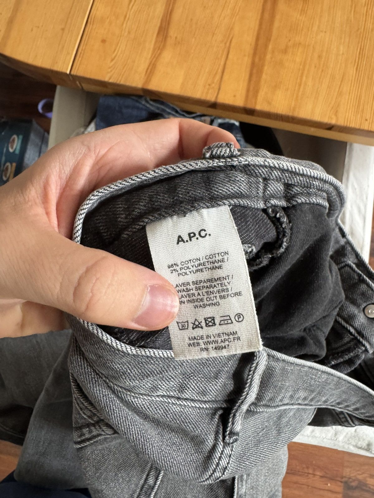 A.P.C. A.P.C Petit New Standard Jeans Washed Gray Denim 31 Size US 31 - 10 Thumbnail