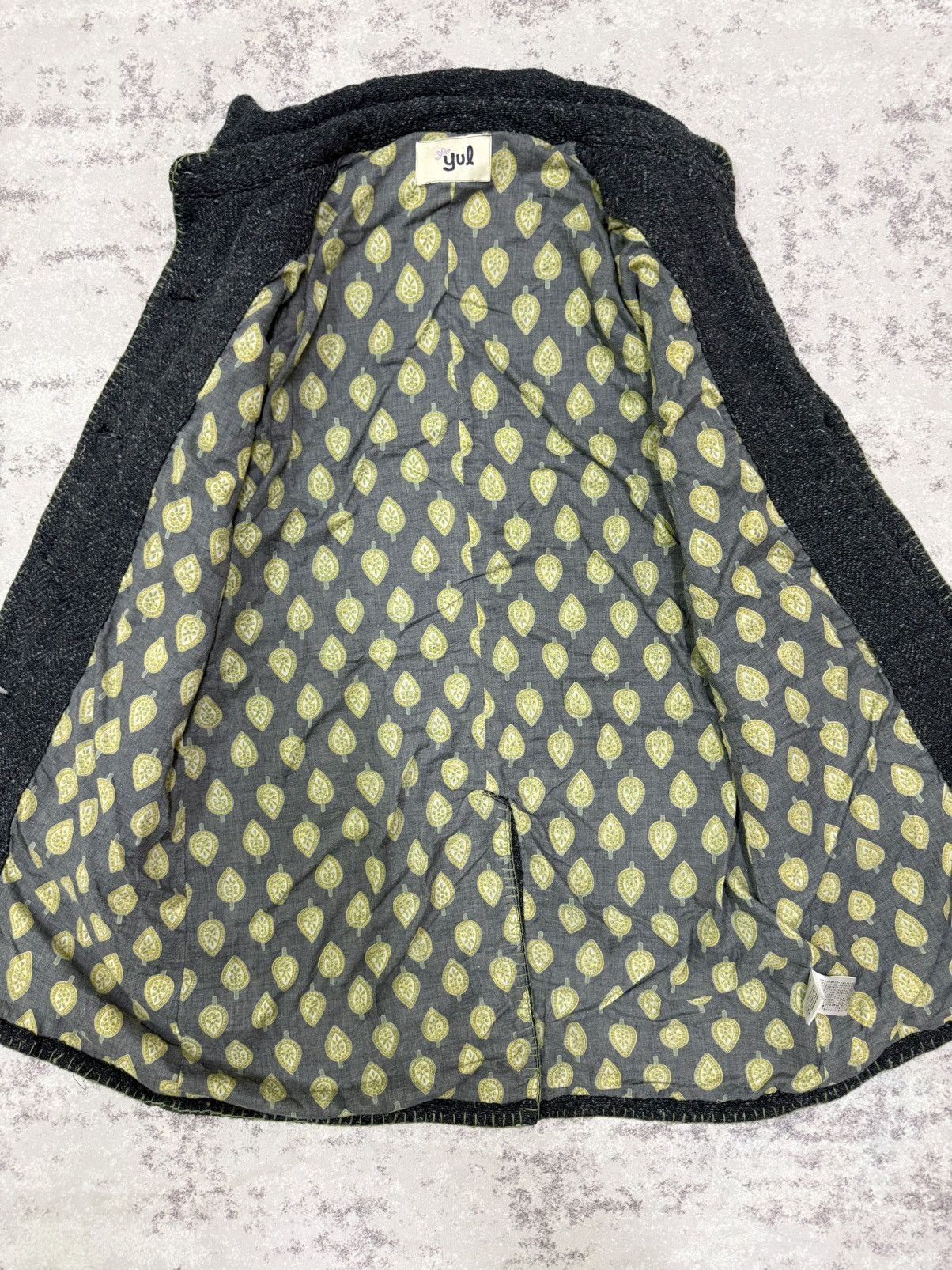 Vintage Yul Women’s Dark Gray Tweeds Coat Jacket Size S / US 4 / IT 40 - 7 Thumbnail