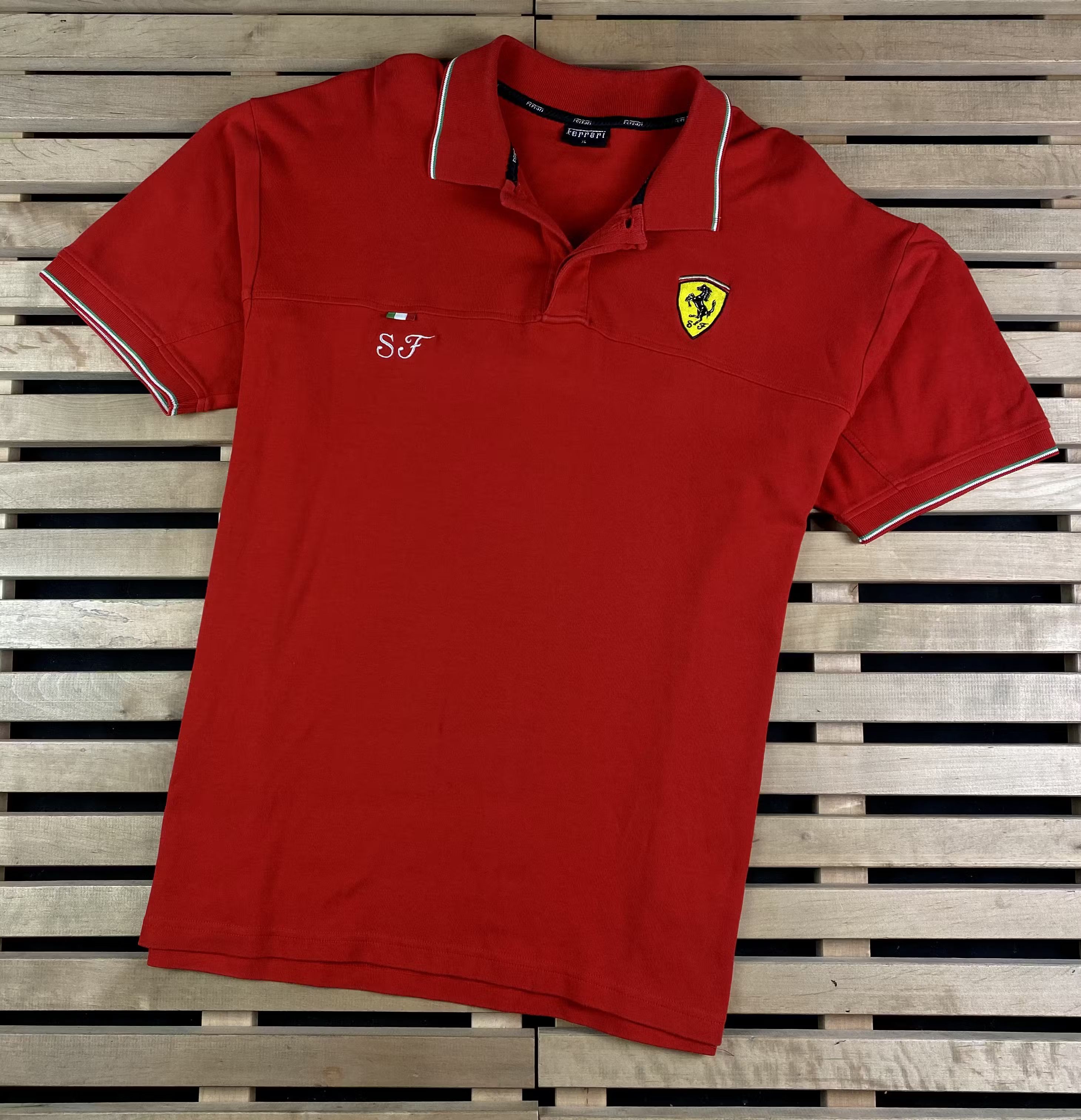 Ferrari × Vintage Mens Polo T Shirt Ferrari Racing Vintage Size XL Size US XL / EU 56 / 4 - 1 Thumbnail