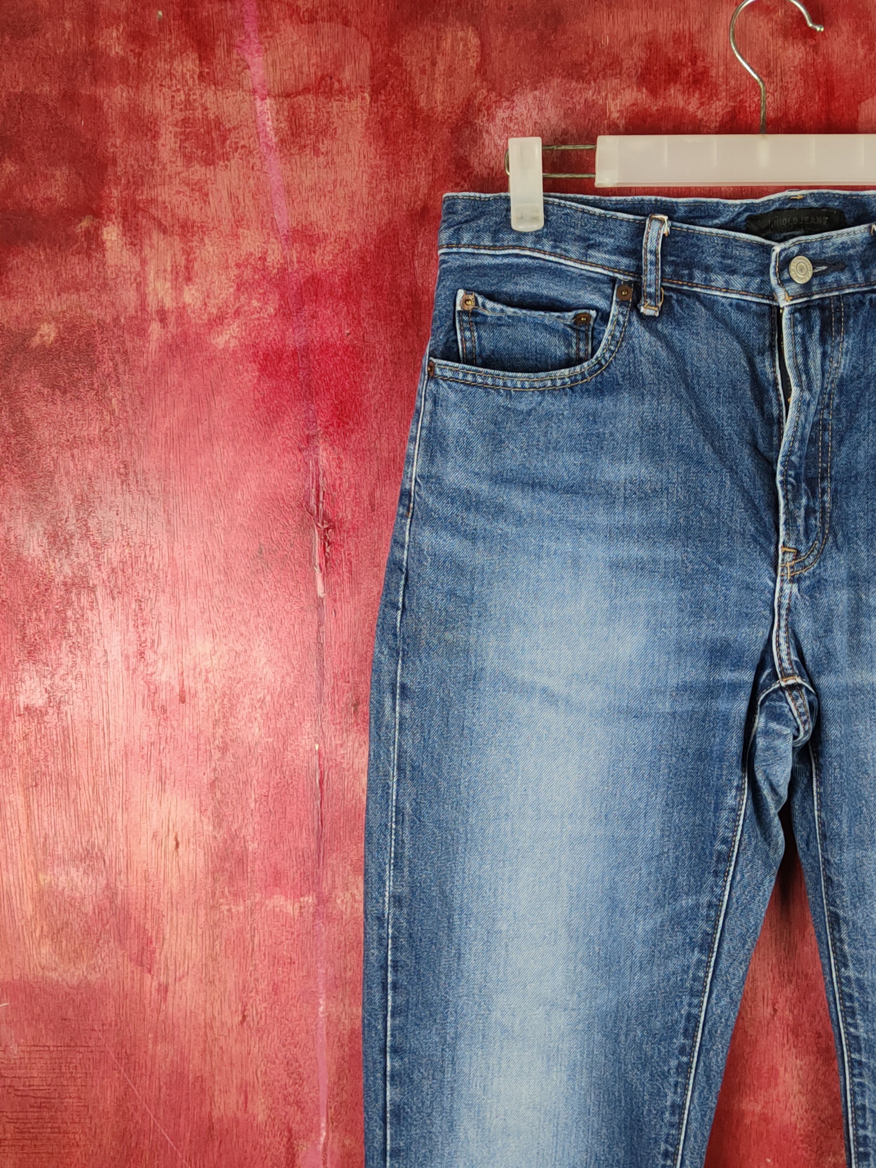 Japanese Brand Uniqlo Blue Faded Distressed Ripped Jeans #S1633 Size US 32 / EU 48 - 3 Thumbnail