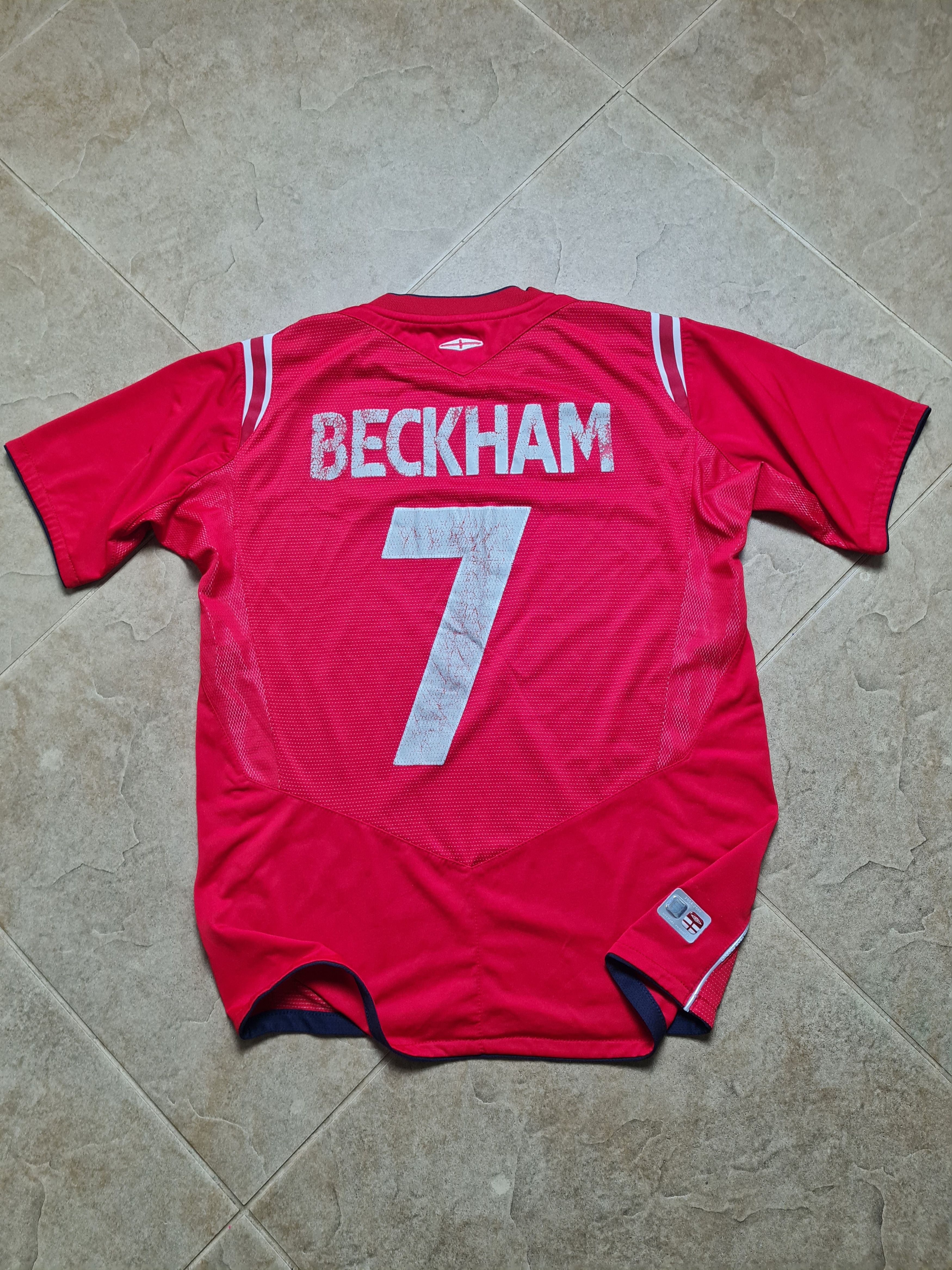 Umbro 2004/2006 England 7 Beckham Red Away Soccer Shirt Kit Umbro Size US S / EU 44-46 / 1 - 1 Thumbnail