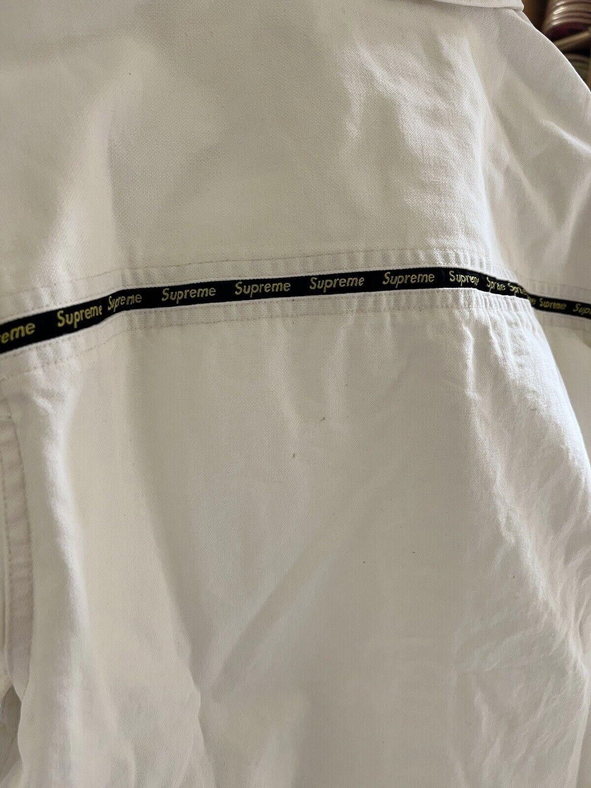 Supreme Supreme Logo Taping Work Shirt White Sz Size US M / EU 48-50 / 2 - 6 Thumbnail