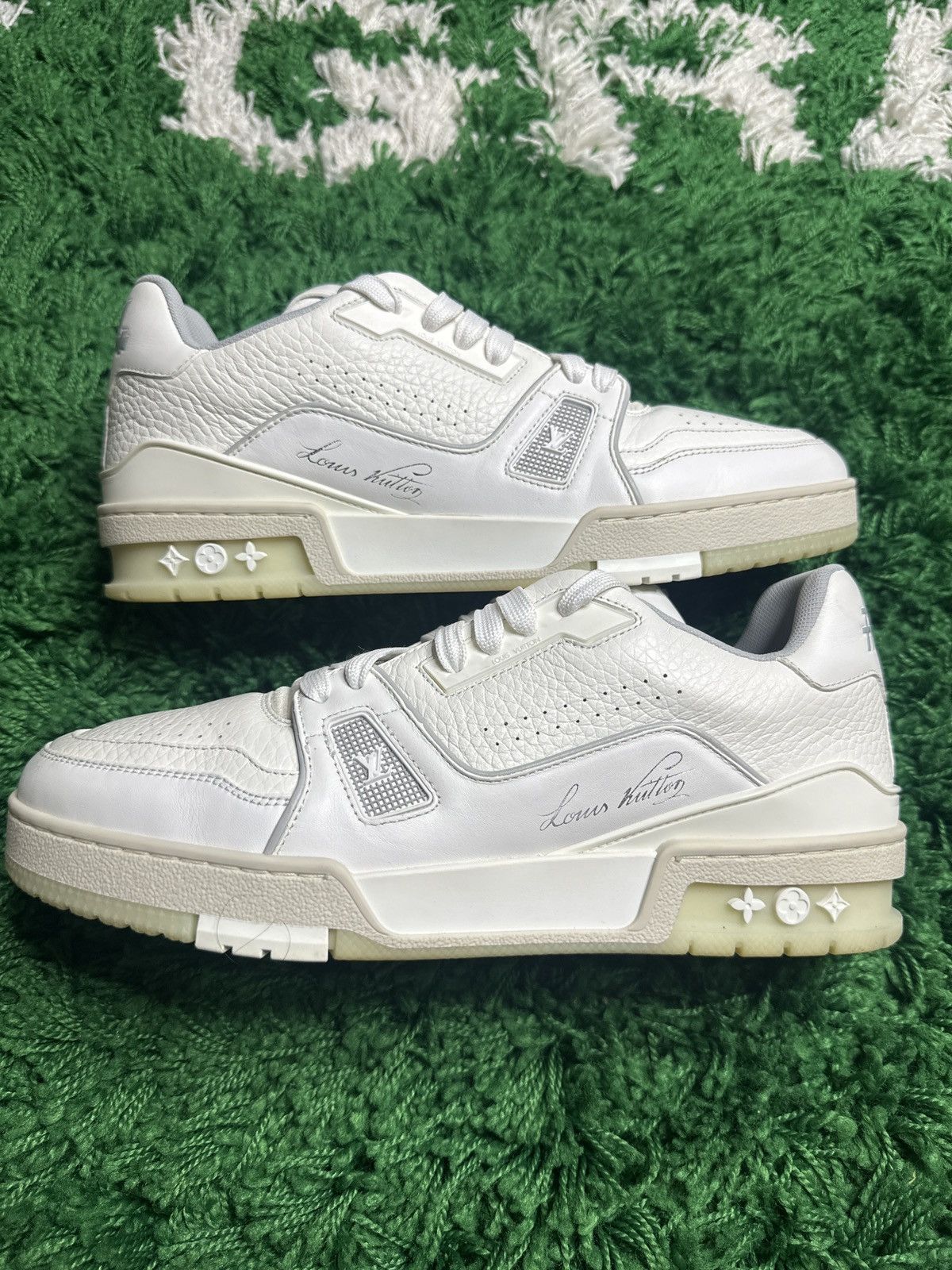 Louis Vuitton White Grey Trainers