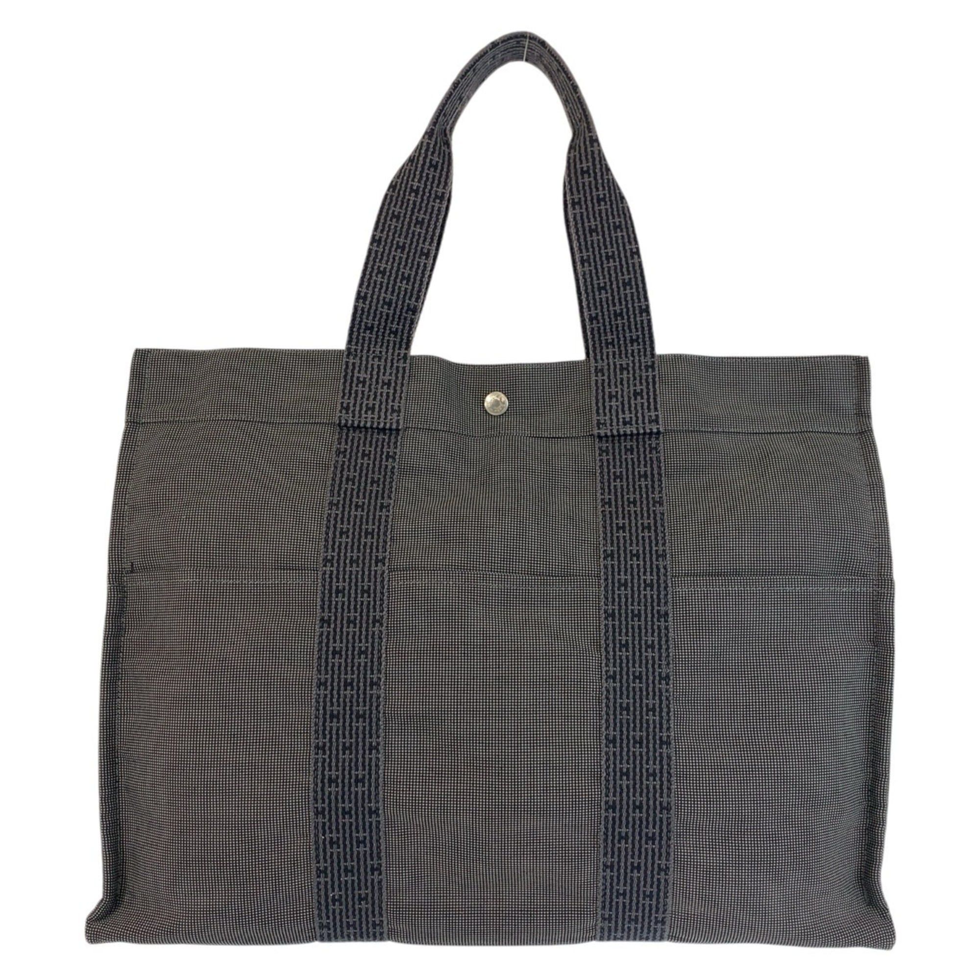Hermes Hermes Herline GM Grey Silver Hardware Polyamide Polyester Tote Bag Handbag Unisex Women's Size ONE SIZE - 1 Thumbnail