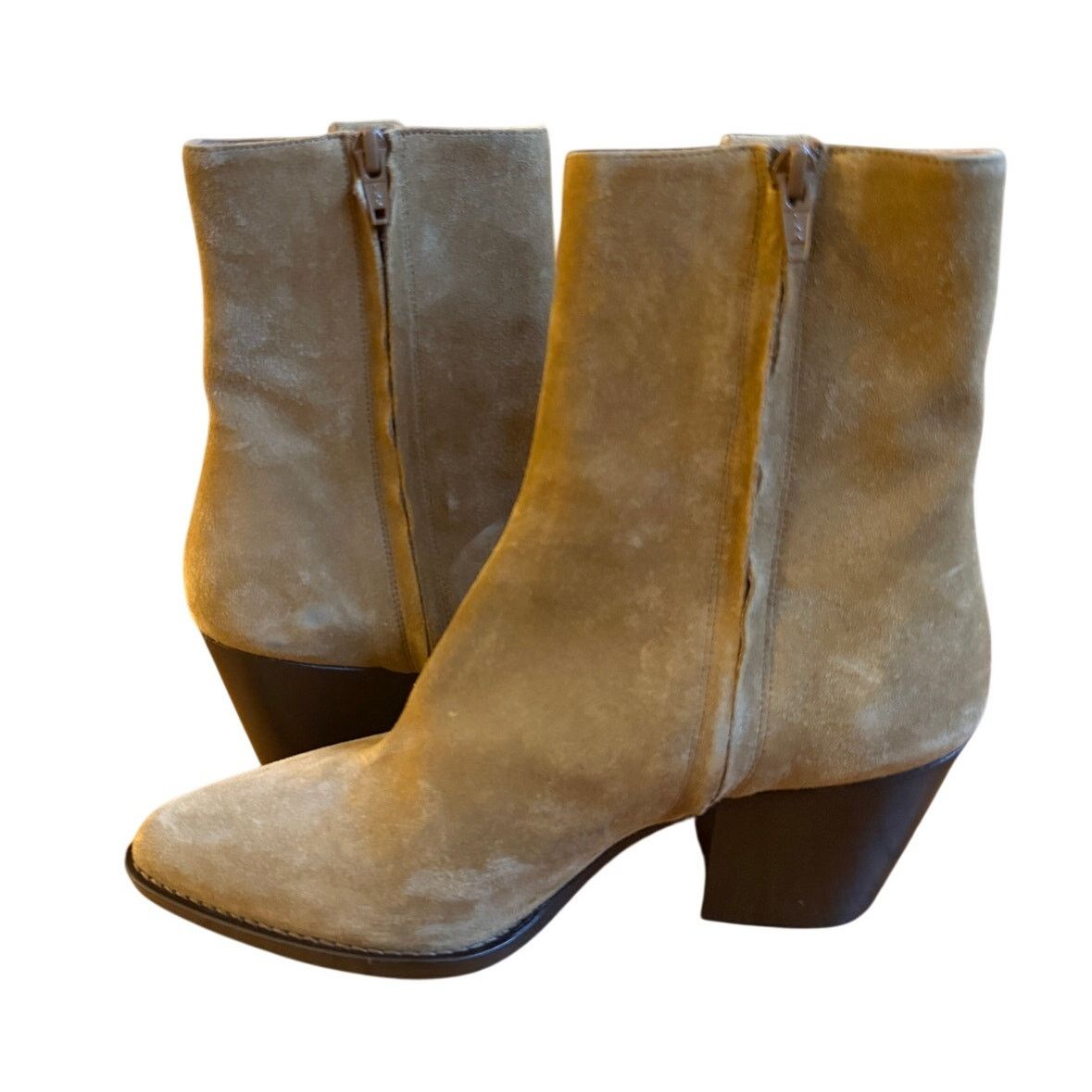 Maje Maje *New Without Box* Suede Caramel Ankle Boots Size US 7.5 / IT 37.5 - 6 Thumbnail