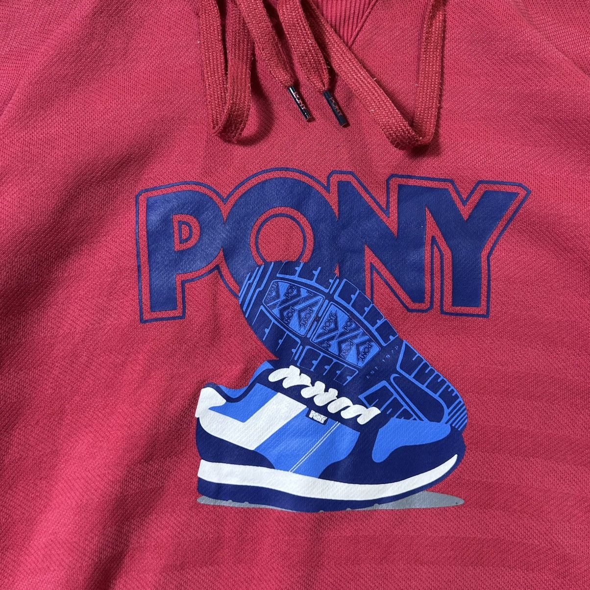 PONY Vintage Y2K Pony Big Logo Hoodie Size M / US 6-8 / IT 42-44 - 6 Thumbnail
