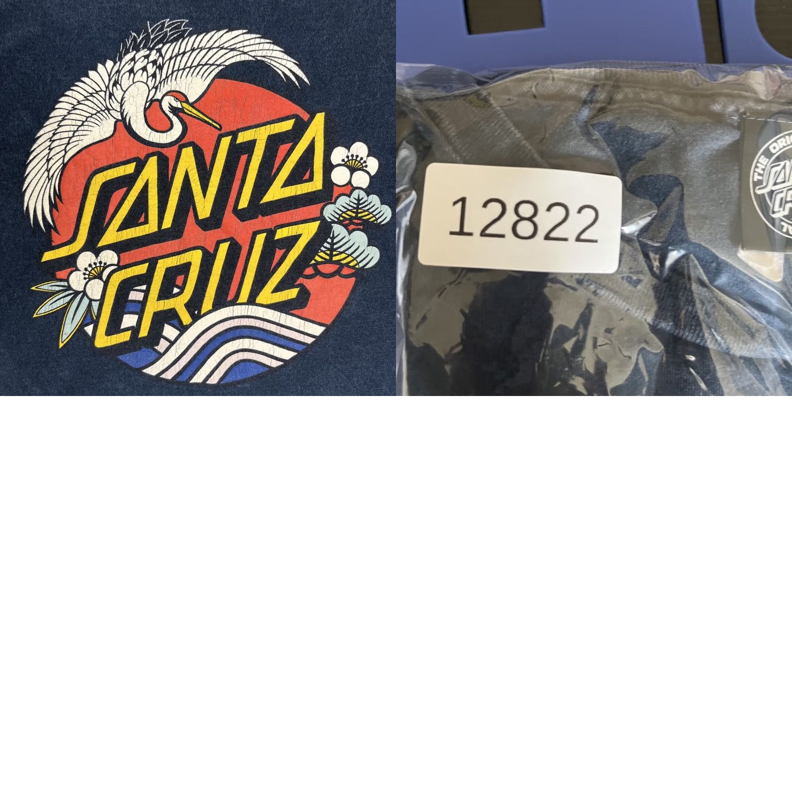 Vintage Santa Cruz T-Shirt Size L Blue Crane Dot Logo 90s Y2K Graphic Print Crew Neck Short Sleeve Mens Size US L / EU 52-54 / 3 - 8 Thumbnail