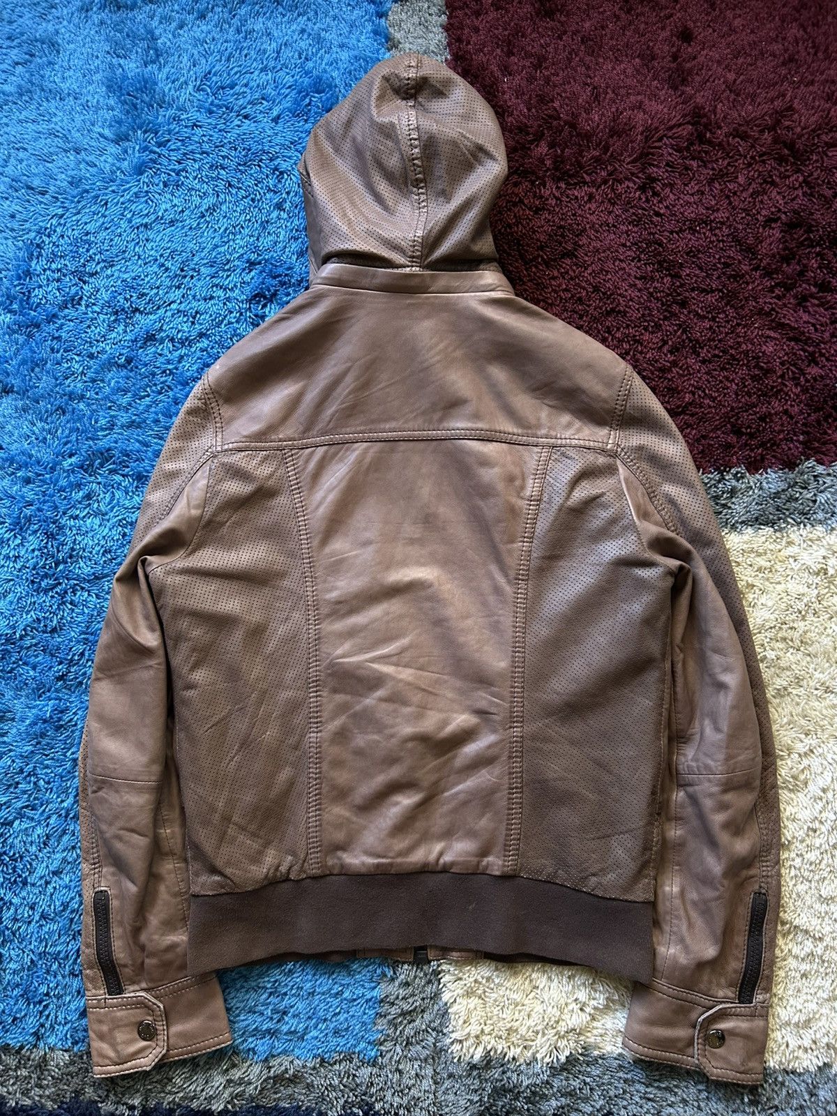 Dolce & Gabbana Lambskin Hooded Leather Jacket Size US M / EU 48-50 / 2 - 5 Thumbnail