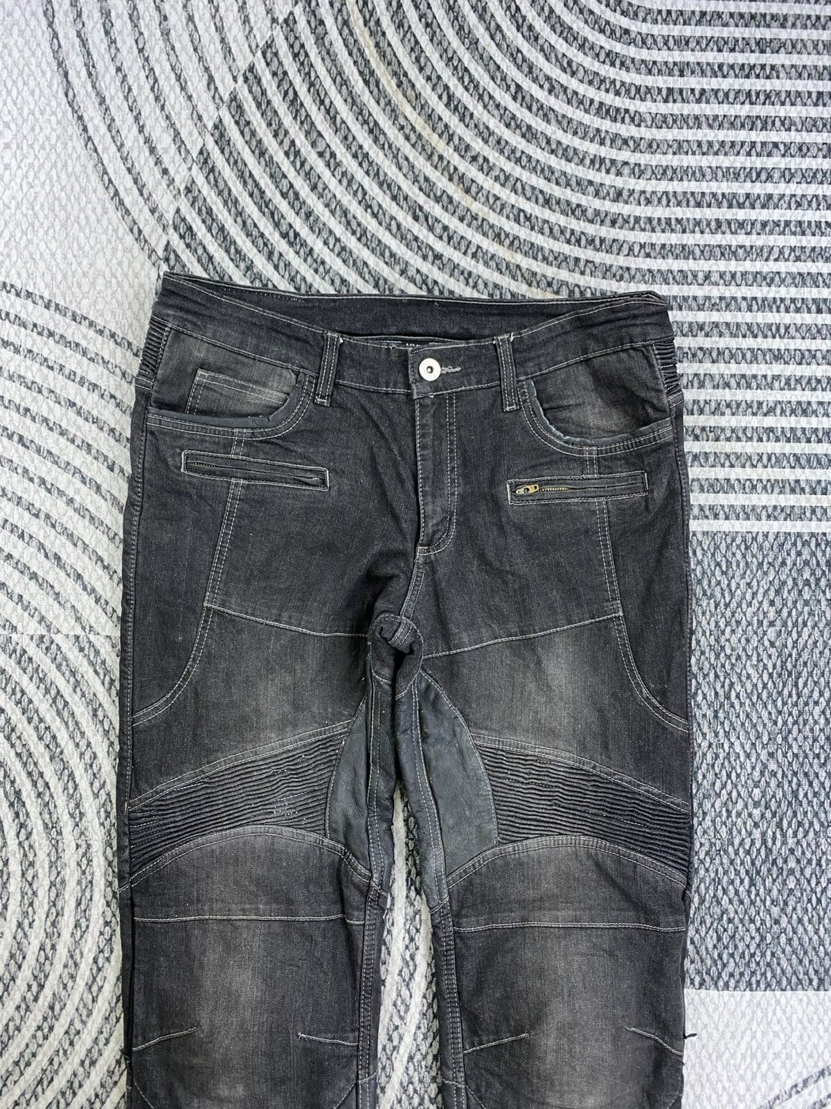 Designer The Designer Classic Tactical Biker Denim Pants Size US 35 - 7 Thumbnail