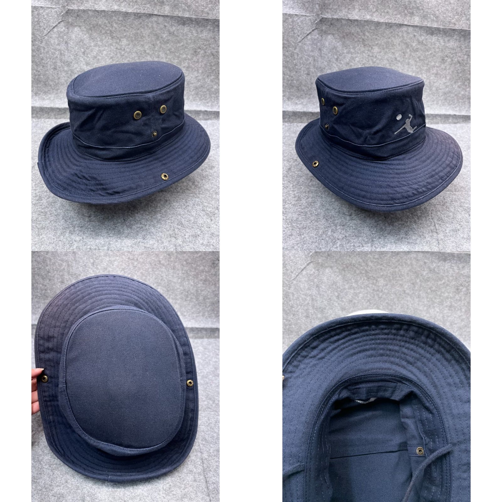 Vintage Big Accessories Blue Bucket Hat Adult One Size Cotton Lightweight Sports Beach Camping Unisex Size ONE SIZE - 8 Thumbnail