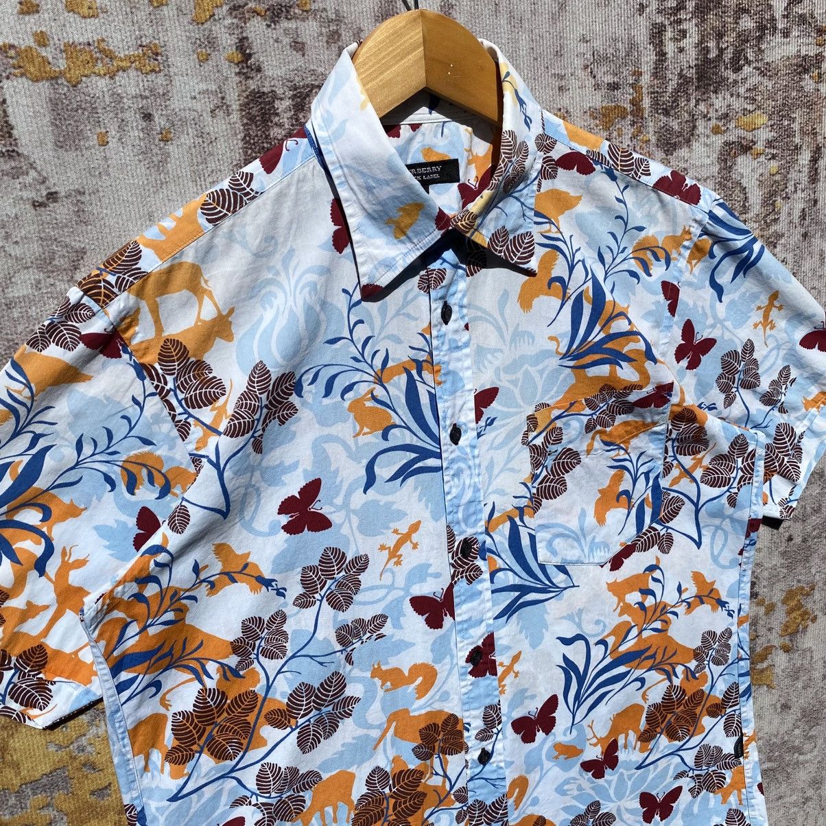 Burberry Burberry Black Label Floral Shirt Burberry Luxury Brand Size US S / EU 44-46 / 1 - 7 Thumbnail