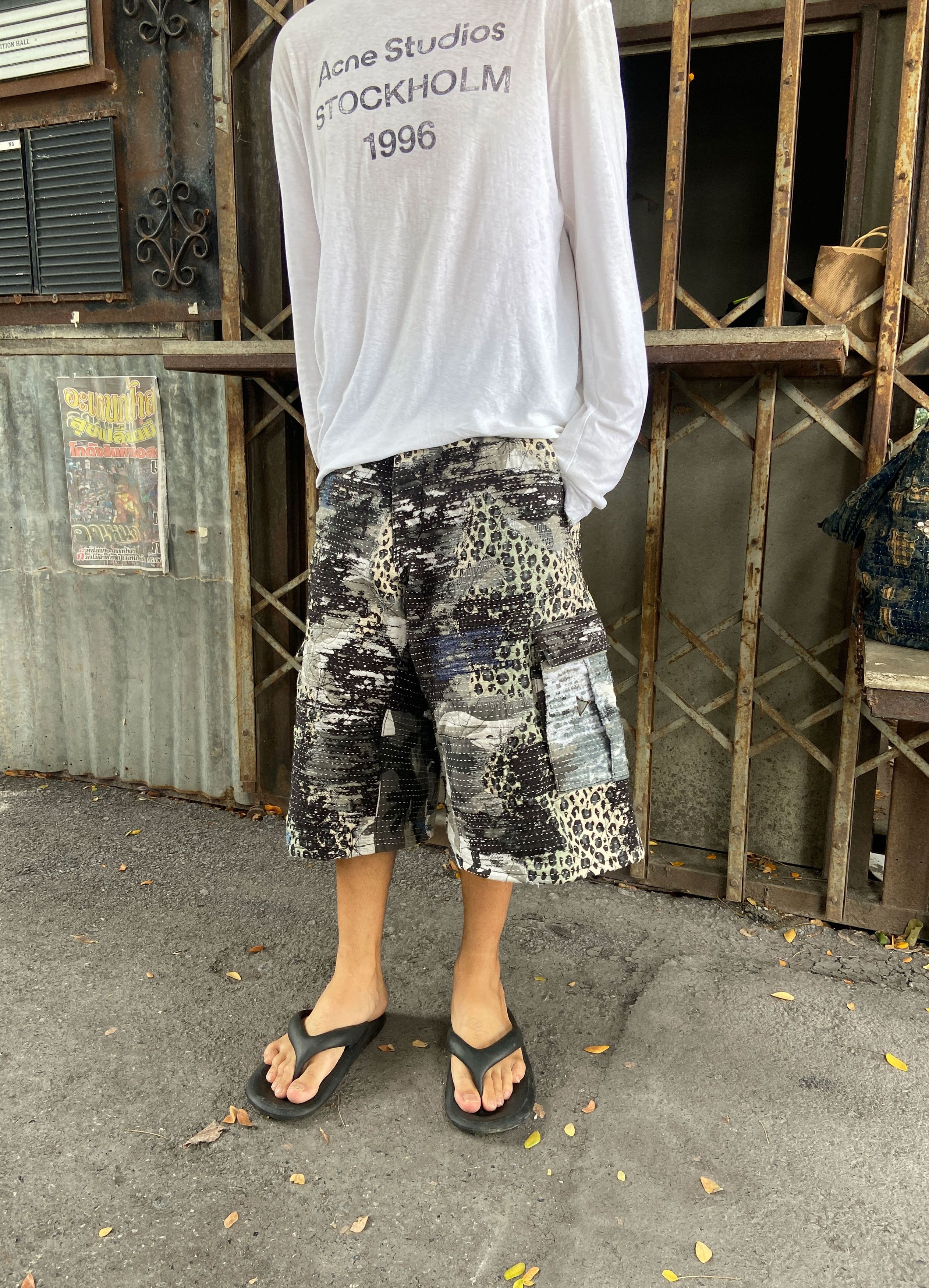 Japanese Brand 1/1 Boro Leopard Camo shorts baggy Size US 34 / EU 50 - 1 Thumbnail
