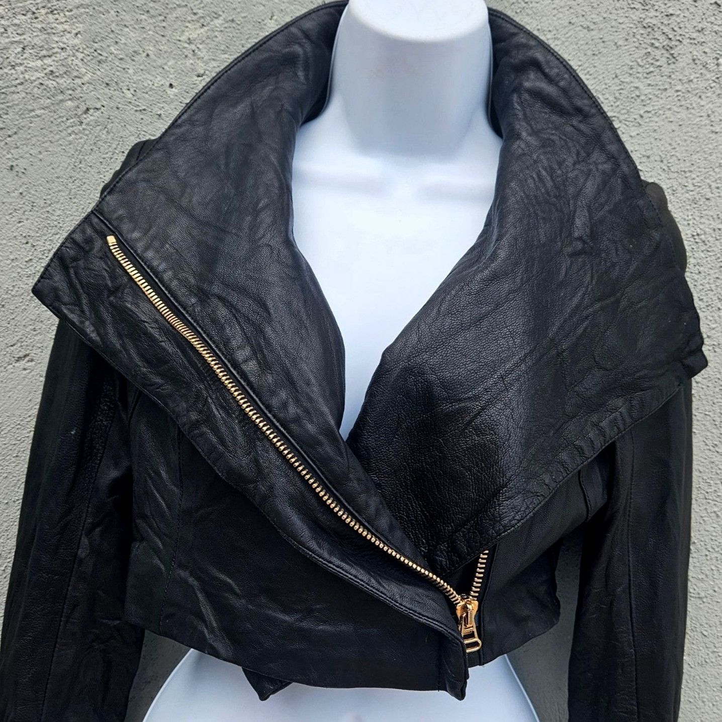 Other Vintage Pegah Anvarian Black Lambskin Leather Cropped Bolero Size S / US 4 / IT 40 - 5 Thumbnail