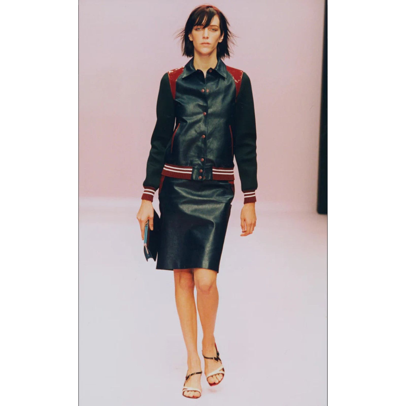 Miu Miu S/S2000 Miu Miu runway varsity leather jacket Size M / US 6-8 / IT 42-44 - 2 Thumbnail