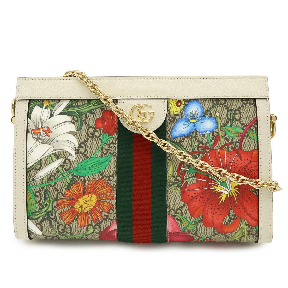 Gucci Gucci Gucci Ophidia GG Flora PVC Shoulder Bag Plastic / Synthetic Shoulder Bag 503877 DUTY FREE for USA Size ONE SIZE - 1 Thumbnail