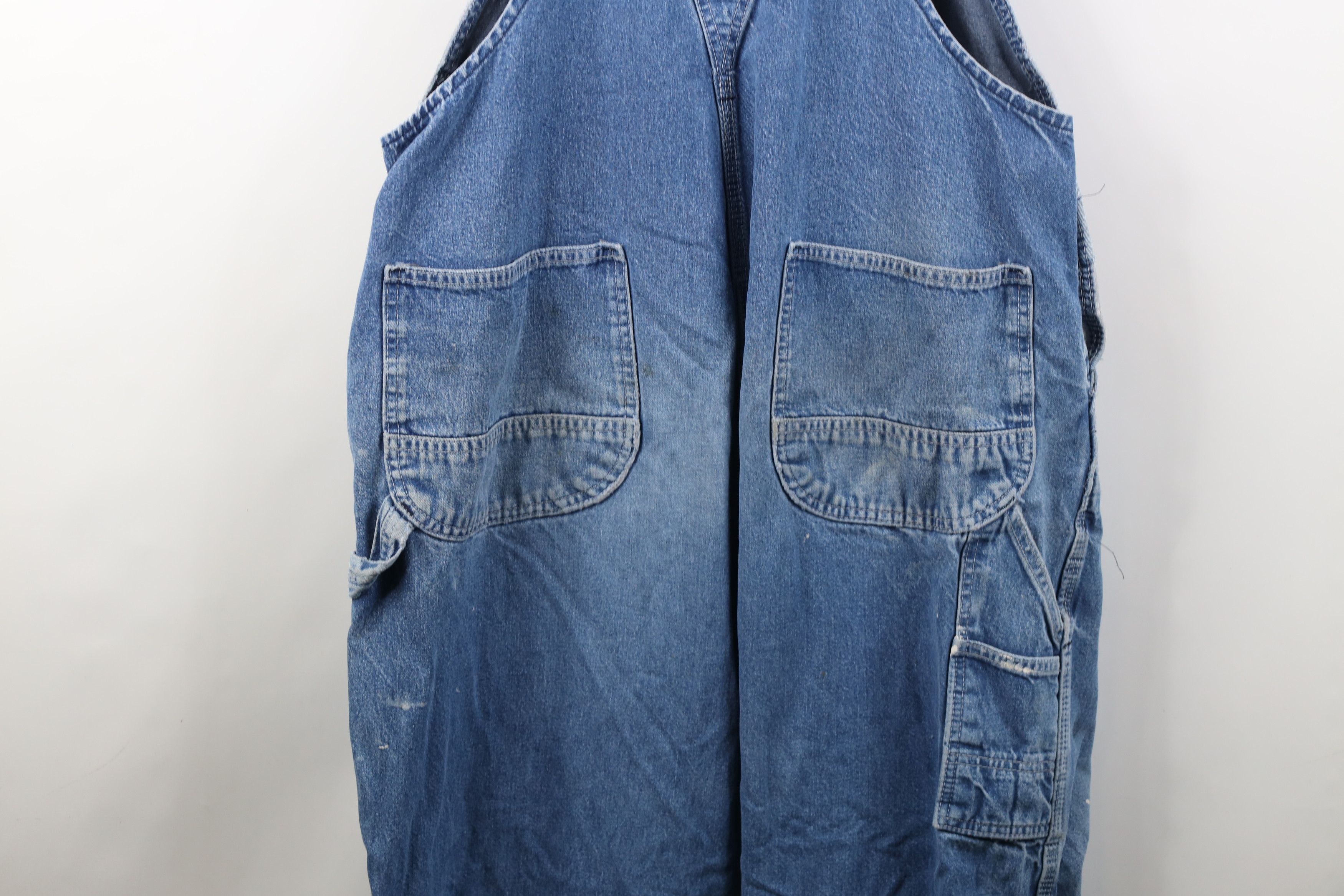 Vintage Vintage 90s Streetwear Thrashed Wide Leg Denim Overalls Size US 40 / EU 56 - 21 Thumbnail