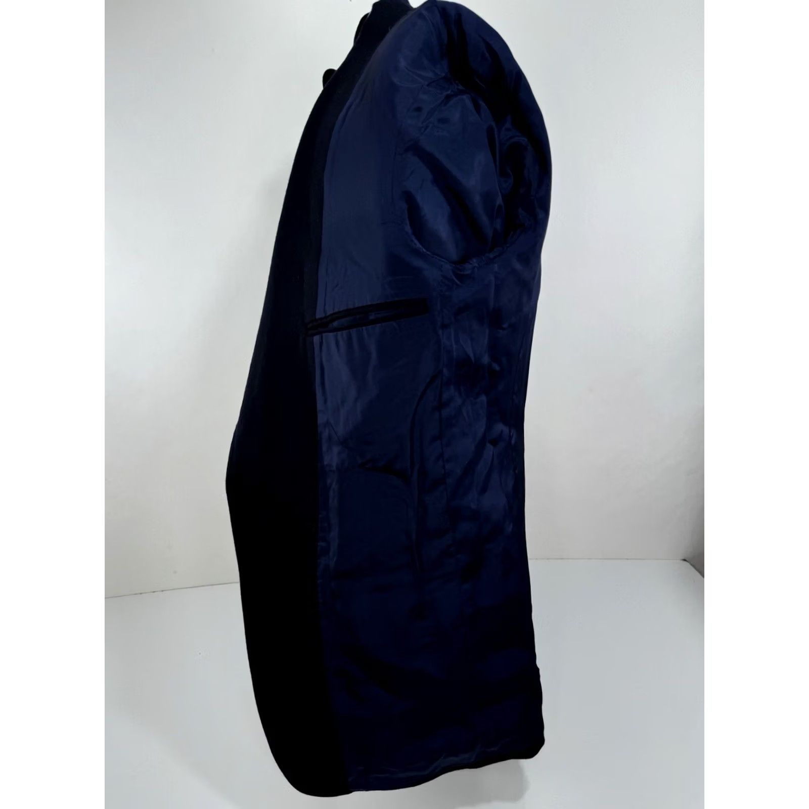 Vintage CORTefeil - WOOL Blazer Jacket - Mens 38 R - Blue - Blazer Size 38R - 7 Thumbnail