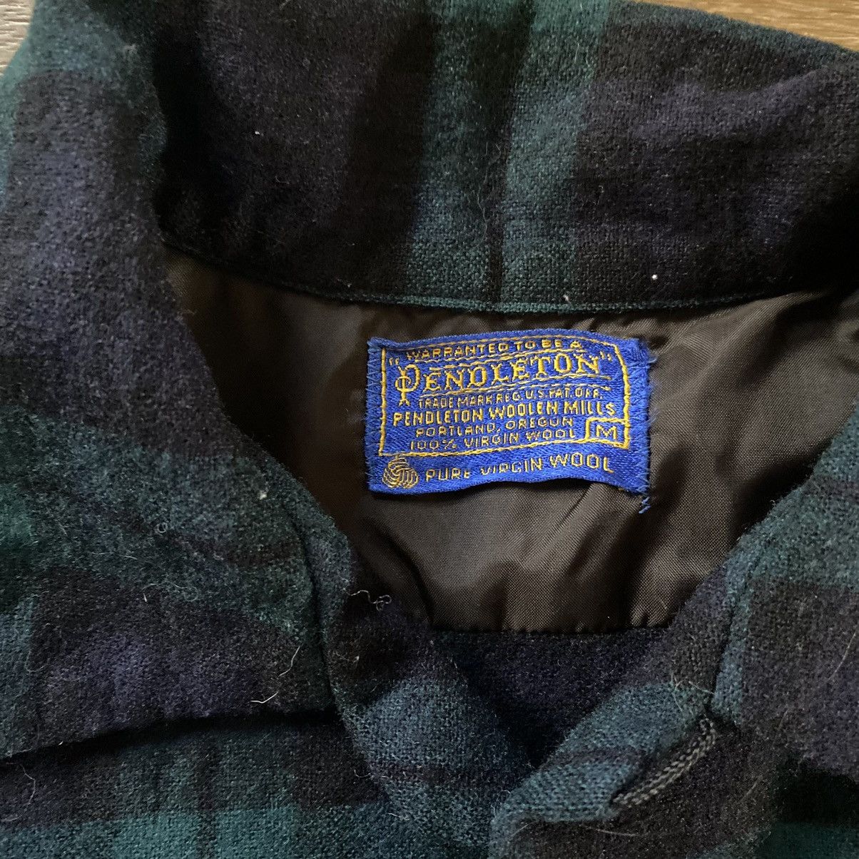 Pendleton × Vintage Green Black Plaid Pendleton Wood Shirt Size US L / EU 52-54 / 3 - 2 Thumbnail