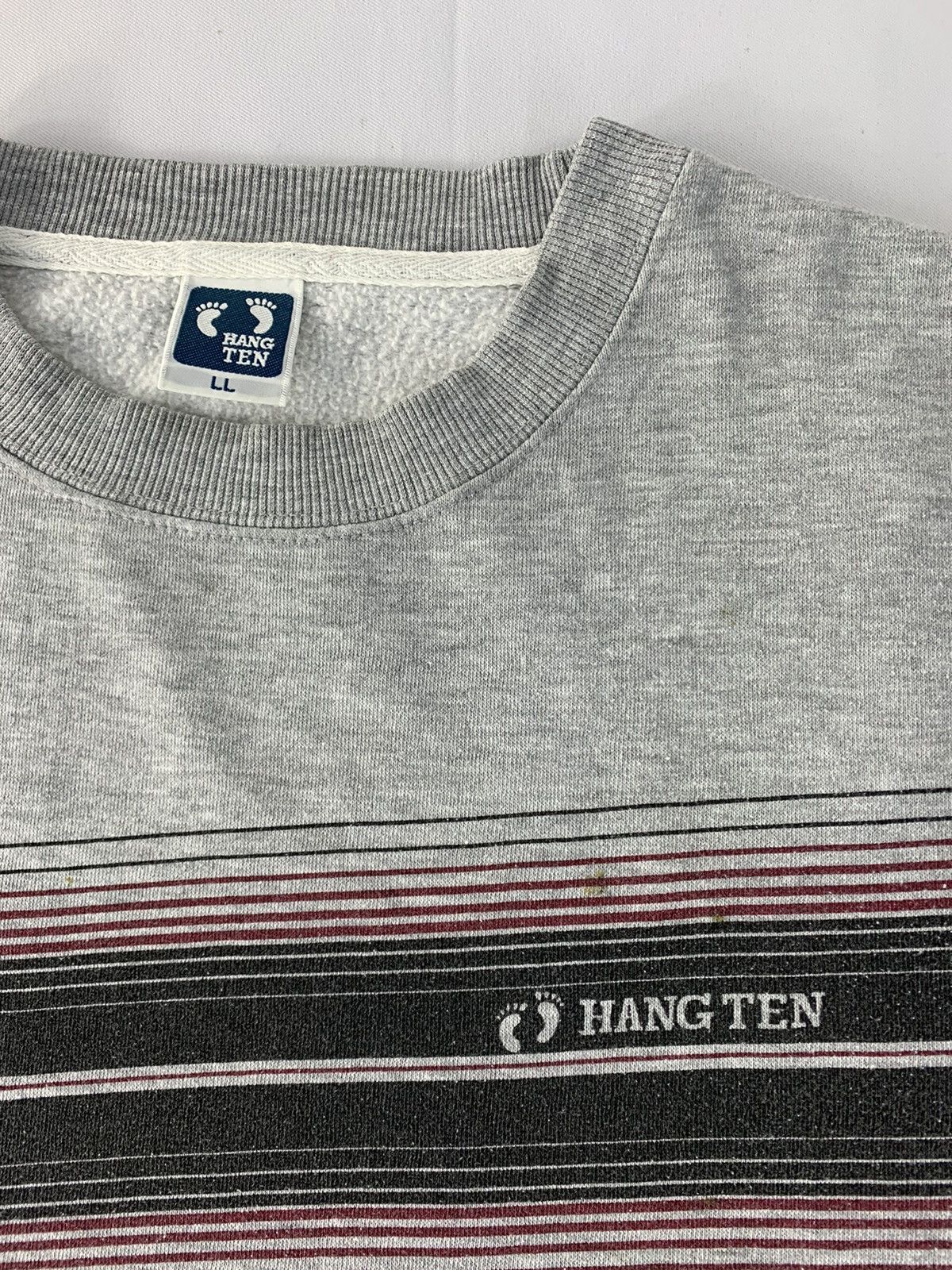 Hang Ten Hang Ten Striped Chest Printed Pullover Sweatshirt Design Size US XL / EU 56 / 4 - 4 Thumbnail