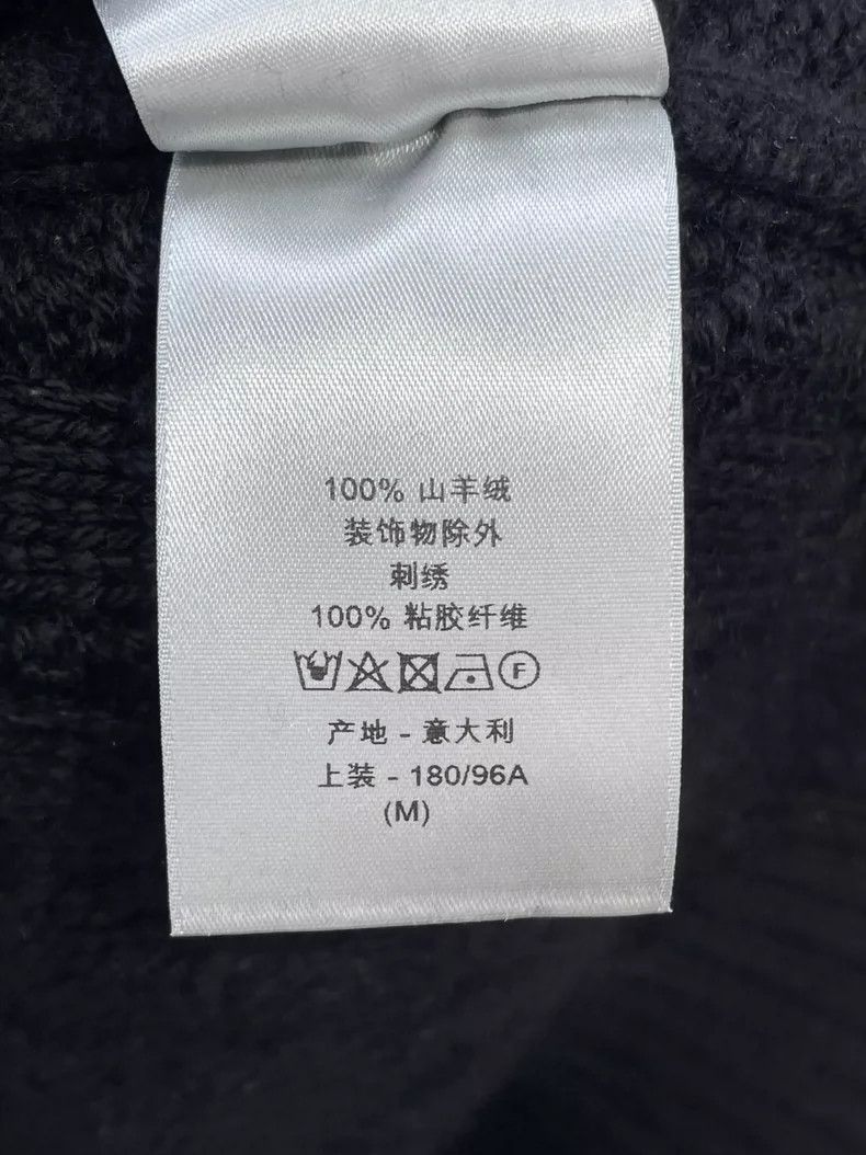 Dior Dior Black embroidered CD knitted jacquard sweater 2504-Nex Size US M / EU 48-50 / 2 - 8 Thumbnail