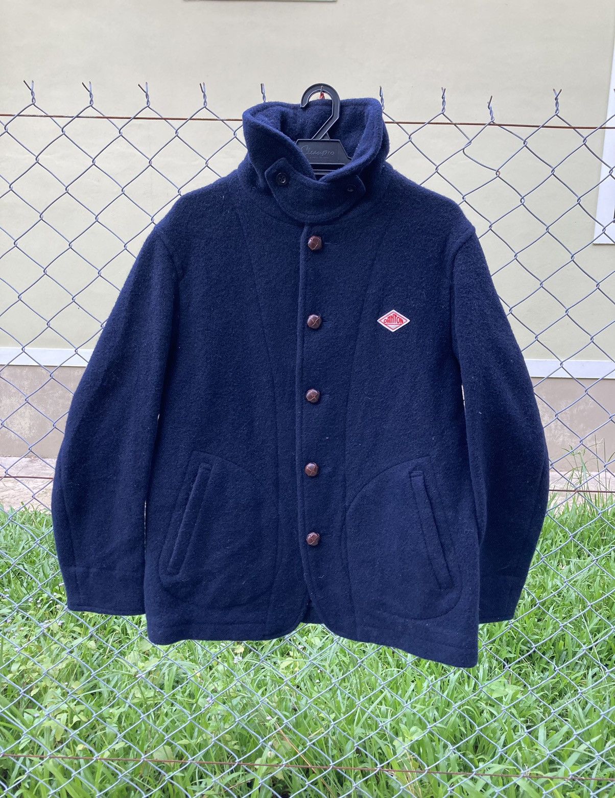 image of Archival Clothing x Cashmere Wool Danton Vetements De Travail Long Coat in Blue, Men's (Size XS)