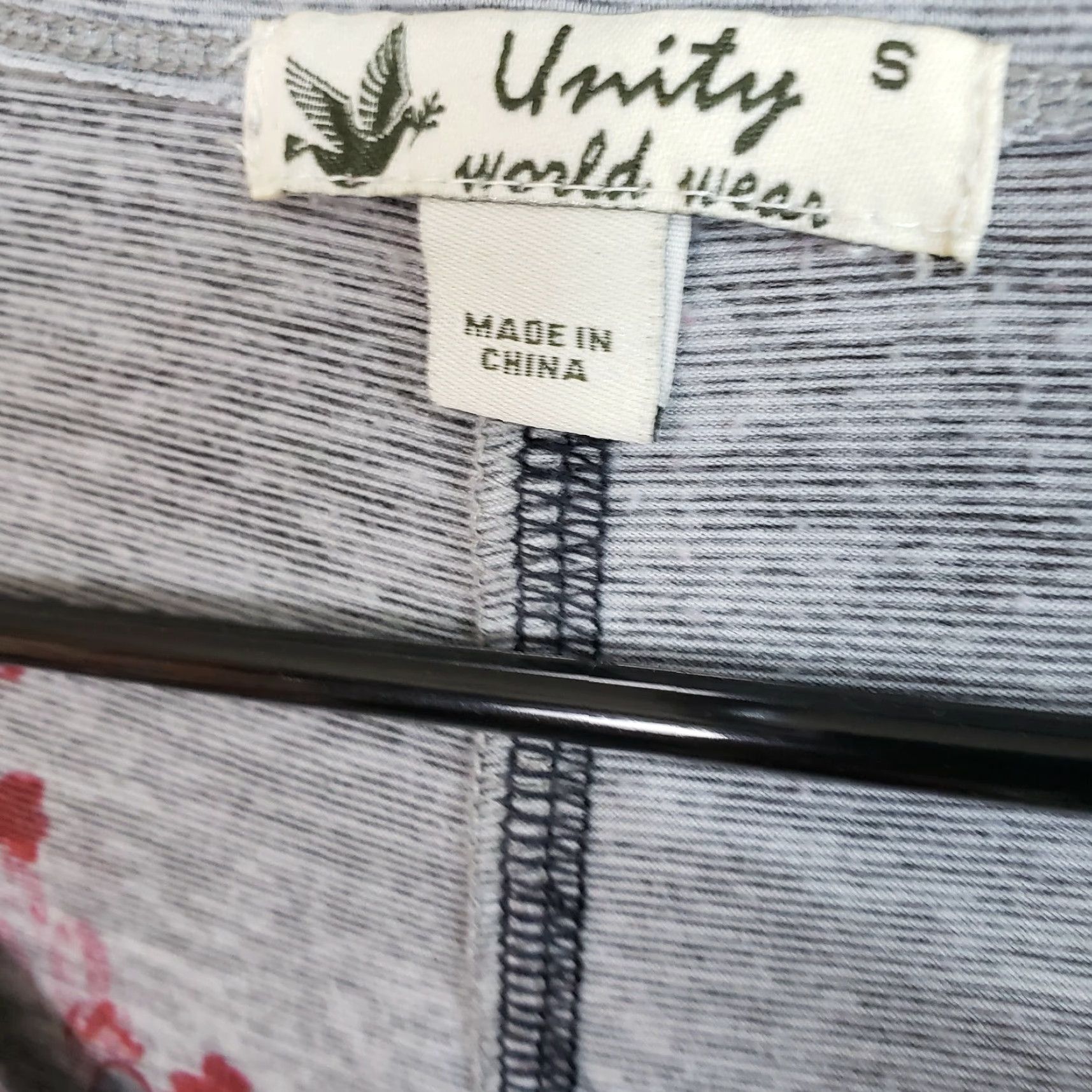 Vintage Unity World Wear Womens Top Shirt XS Small Gray Floral Half Sleeves Size S / US 4 / IT 40 - 5 Thumbnail