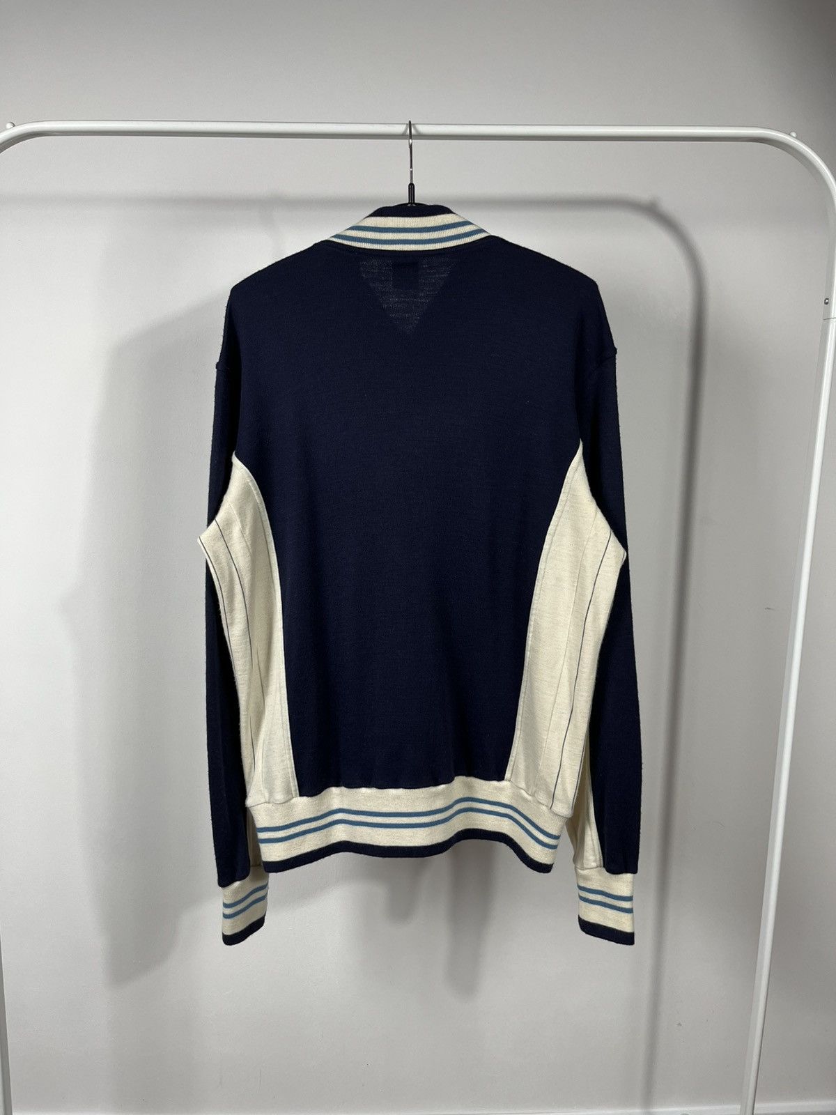 Fila Fila Vintage Wool Full Zip Navy Cream Track Jacket Size L Size US L / EU 52-54 / 3 - 13 Thumbnail