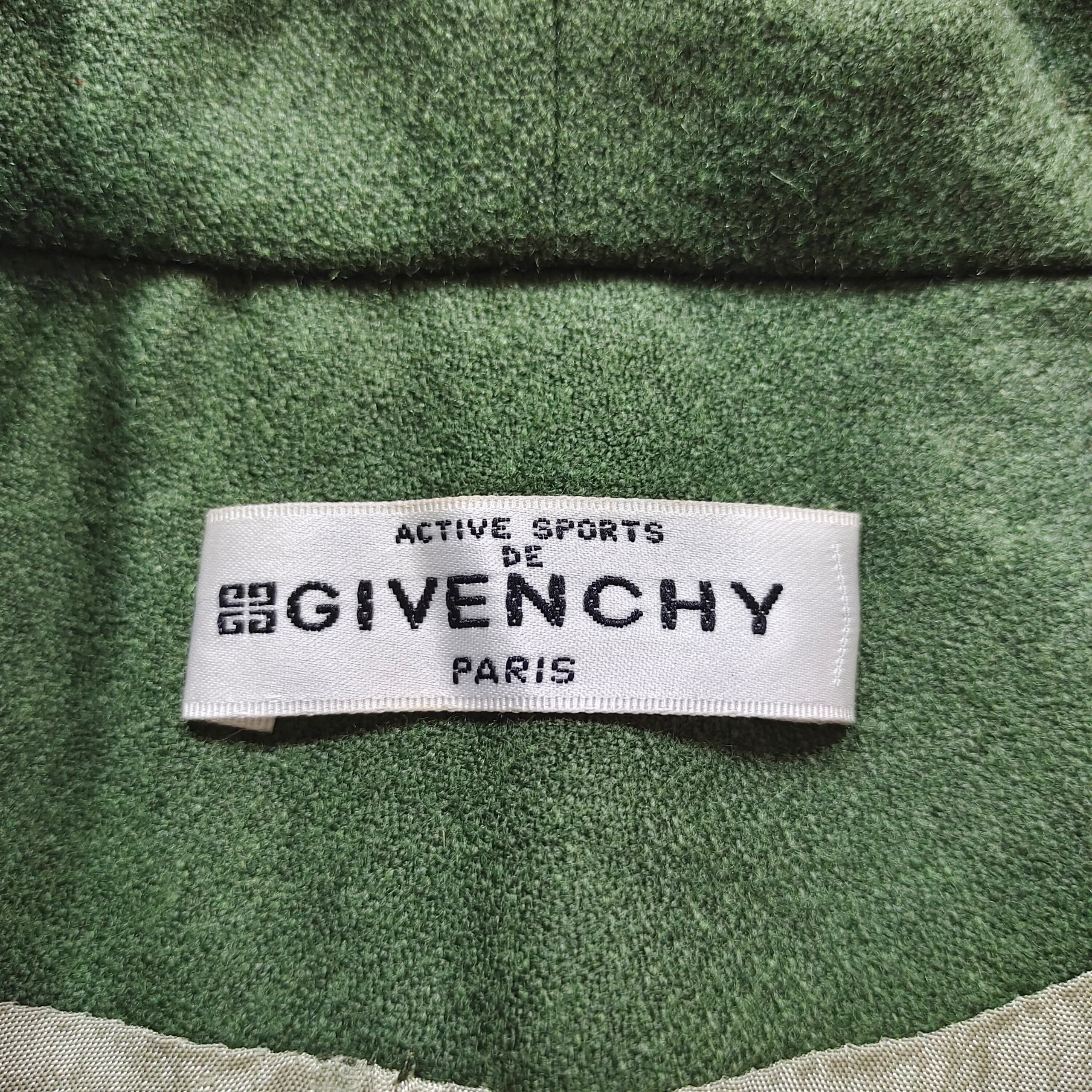 Givenchy × Vintage VINTAGE ACTIVE SPORTS DE GIVENCHY GREEN WOOL BLAZER Size L / US 10 / IT 46 - 8 Thumbnail