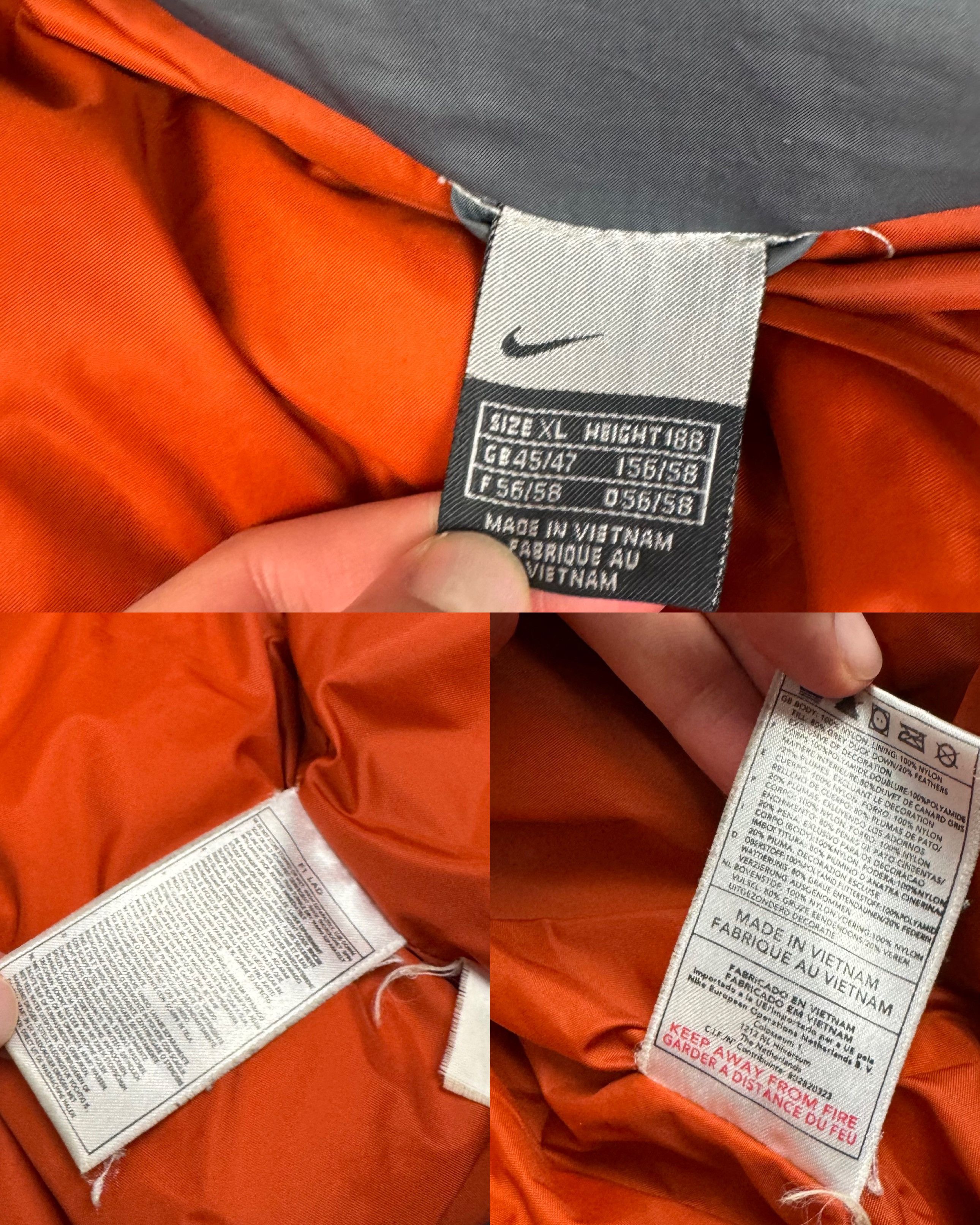 Nike VTG Nike Men's Asphalt Gray Full Zip Winter Puffer Jacket XL Size US XL / EU 56 / 4 - 3 Thumbnail